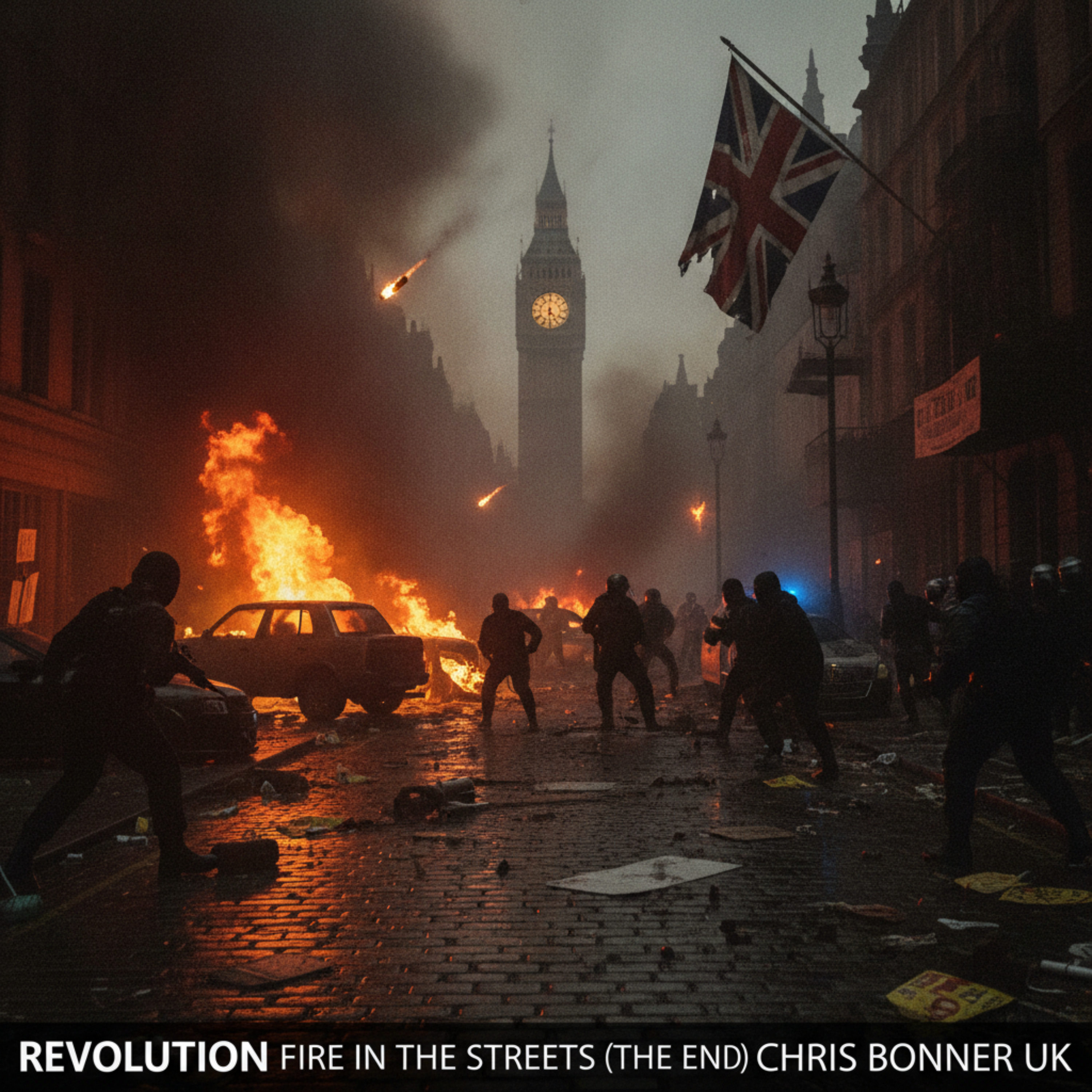 Revolution Fire in the Streets (The End) by Chris Bonner UK cover art