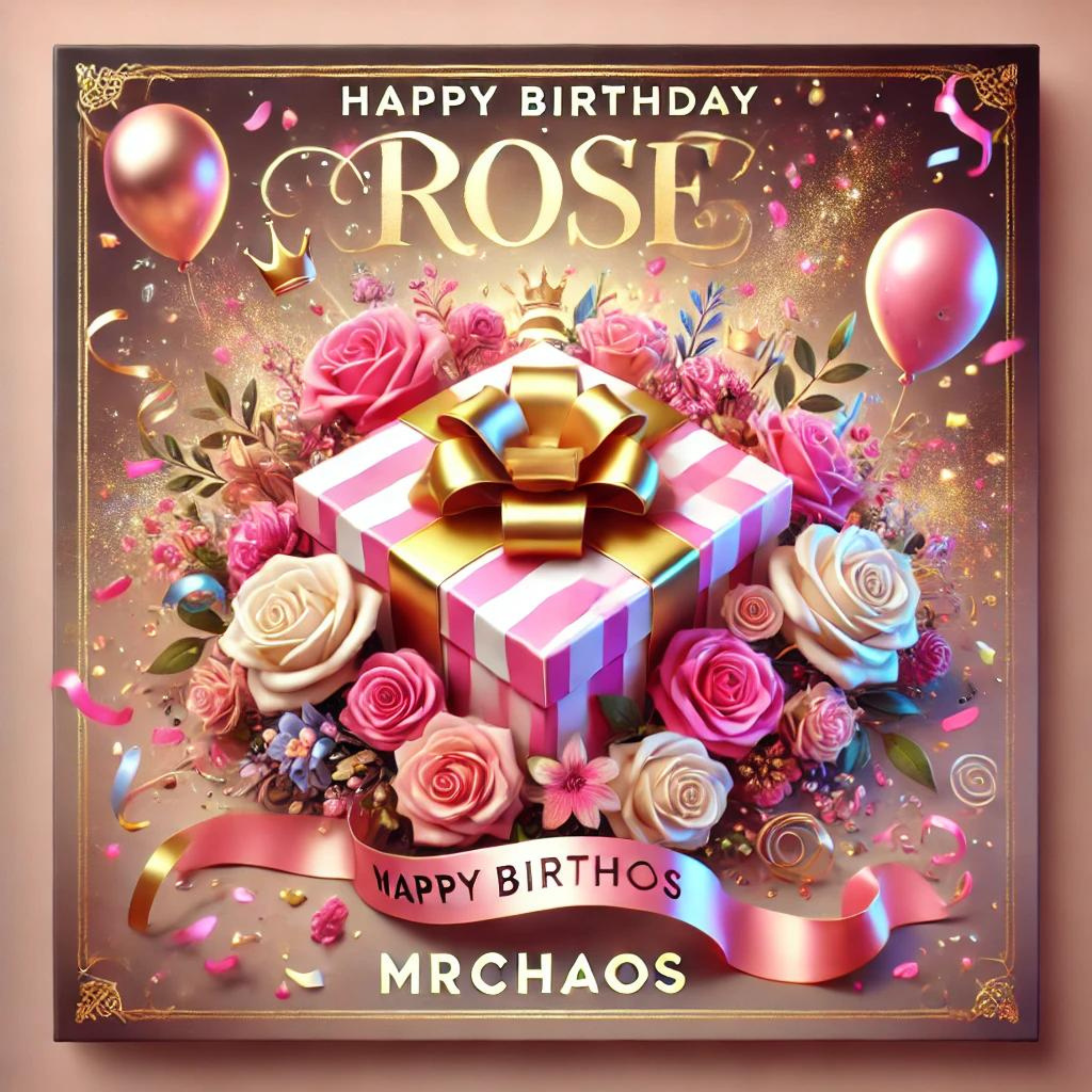 Happy Birthday Rose artwork