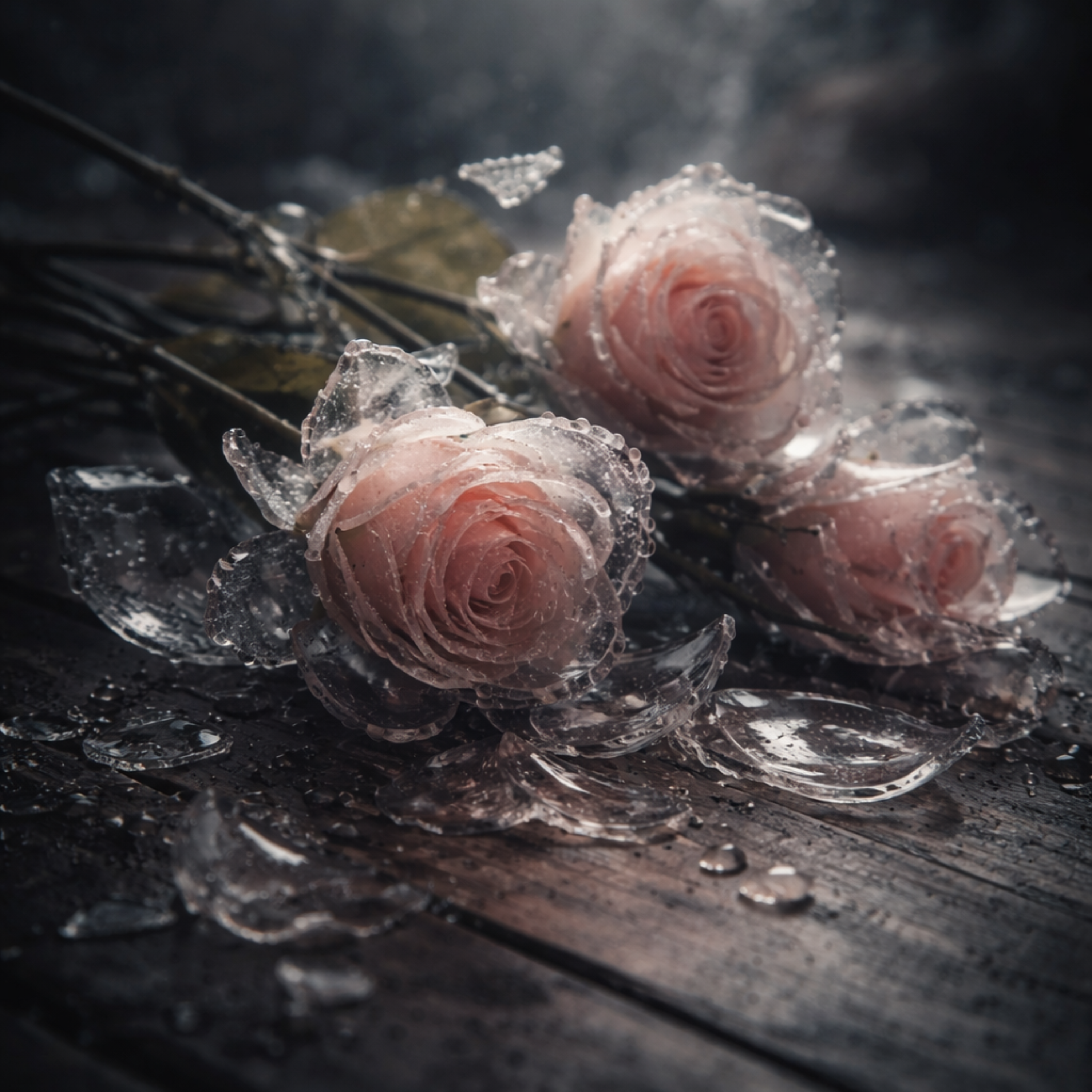 glass roses artwork