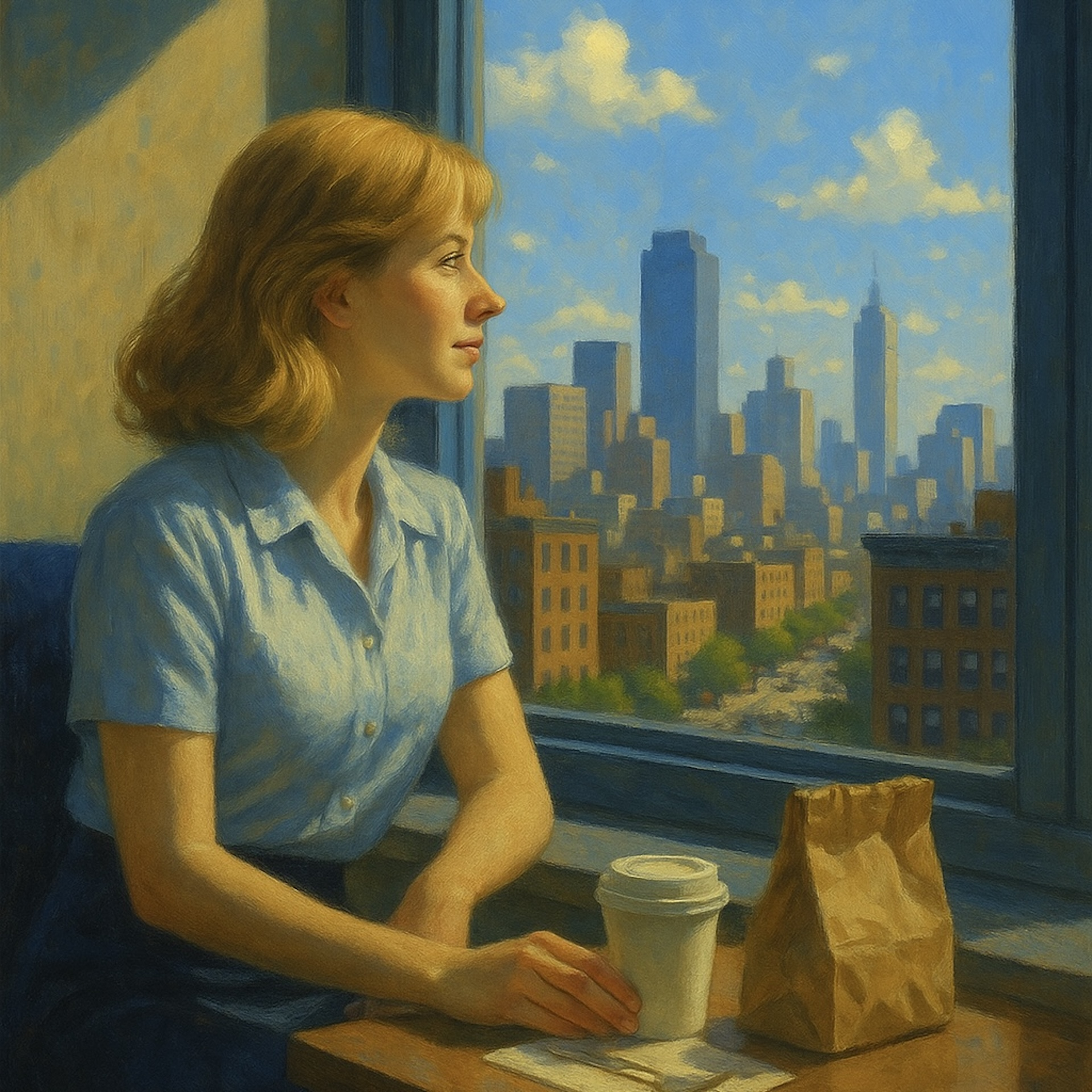 Office Window Blue by CityFlower Pop cover art