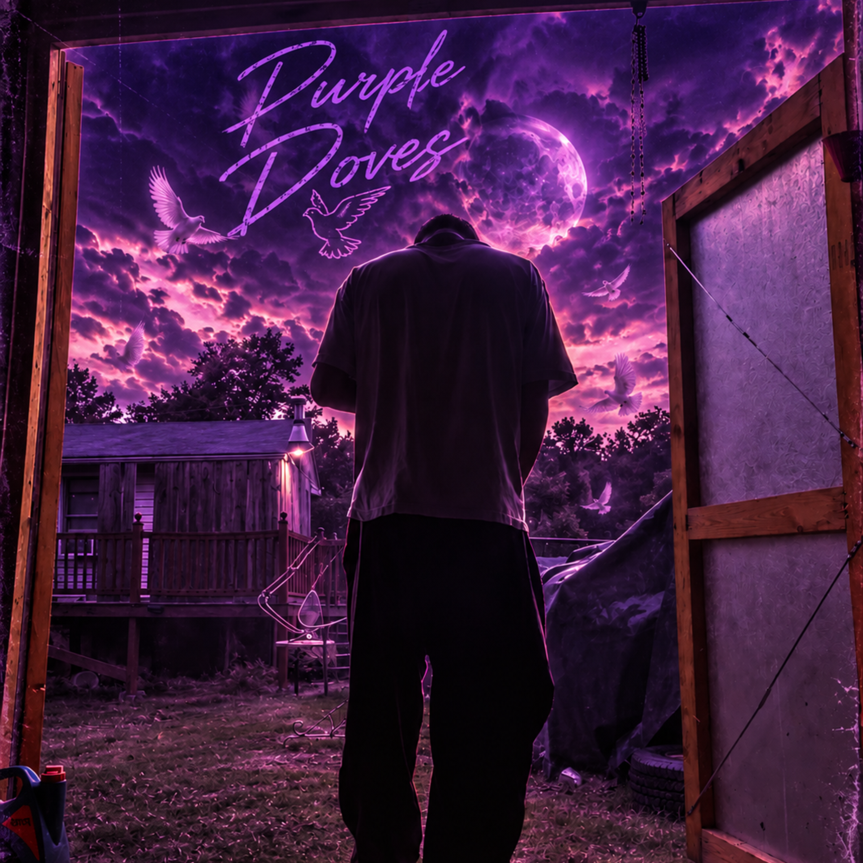 purple doves by Aaron Kinnemore cover art