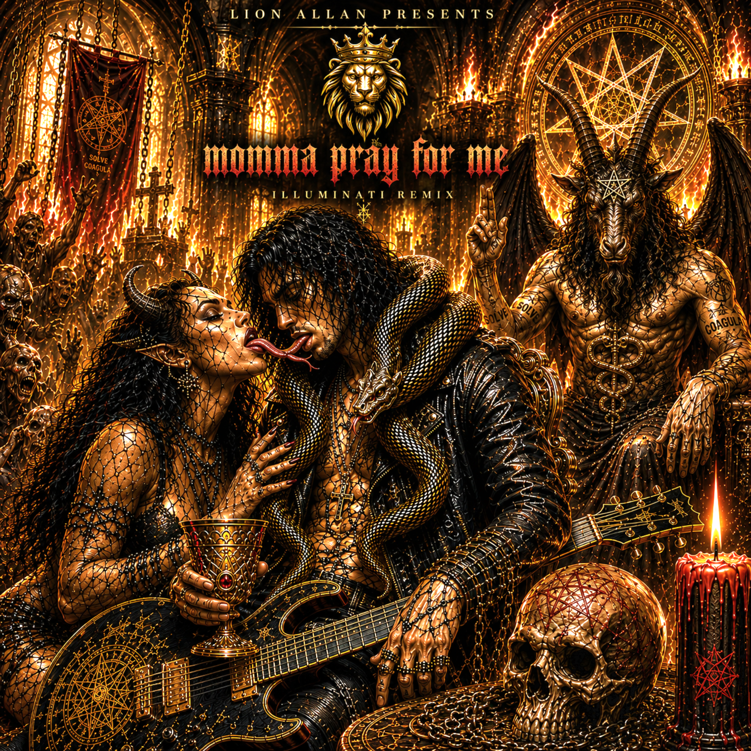 Momma Pray For Me (Illuminati Remix) by Lion Allan cover art