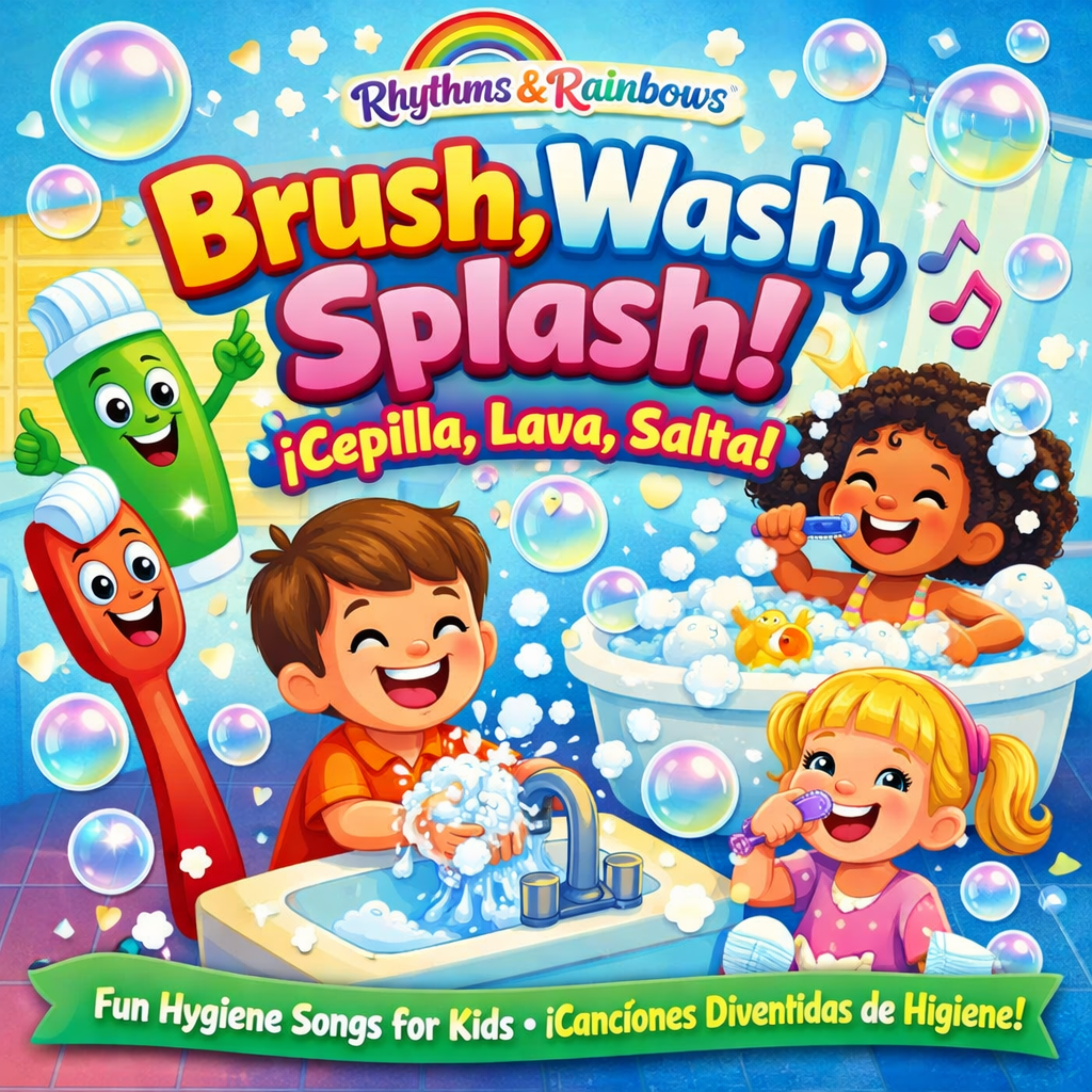 Brush, Wash, Splash (Kids Hygiene Learning Music) artwork