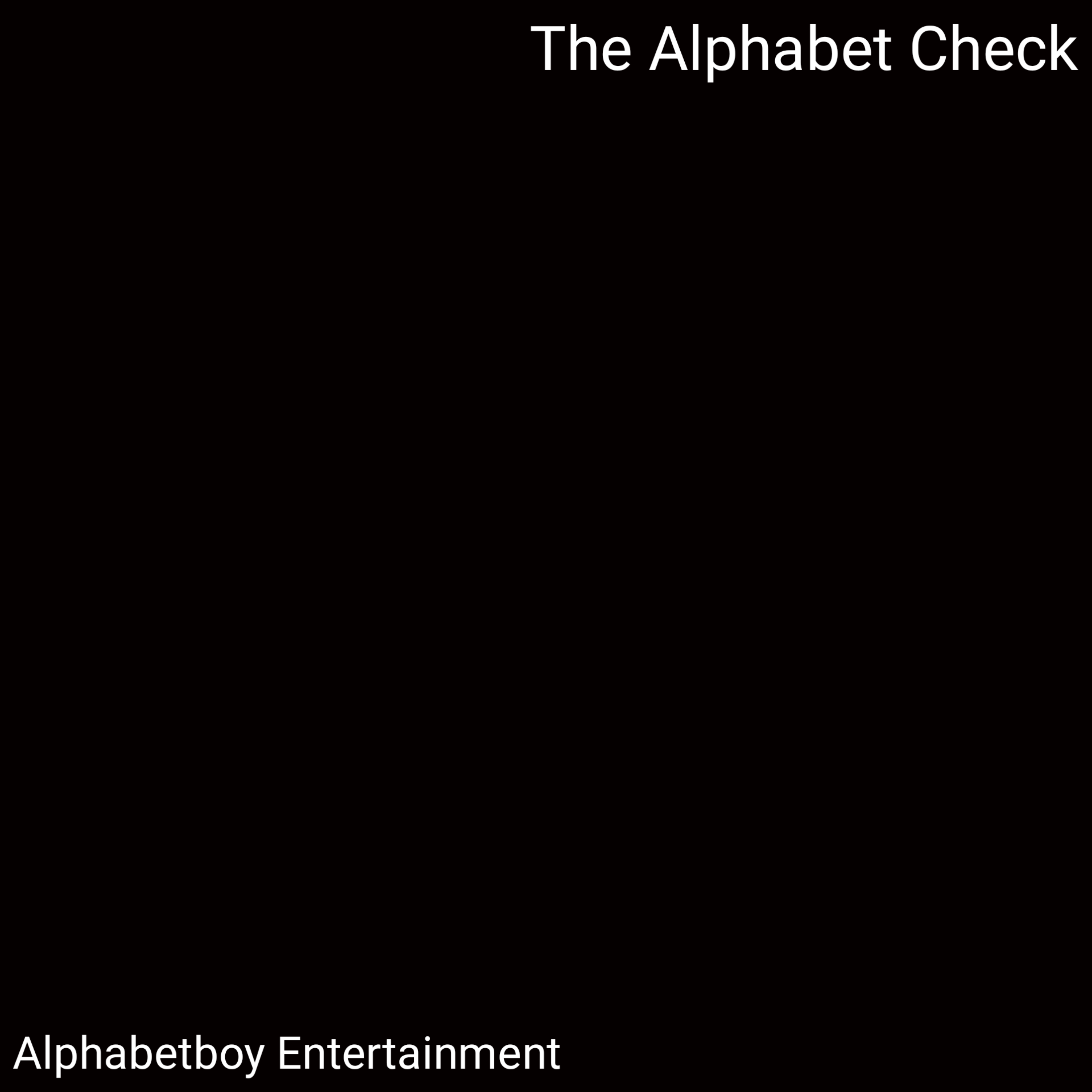 The alphabet check artwork