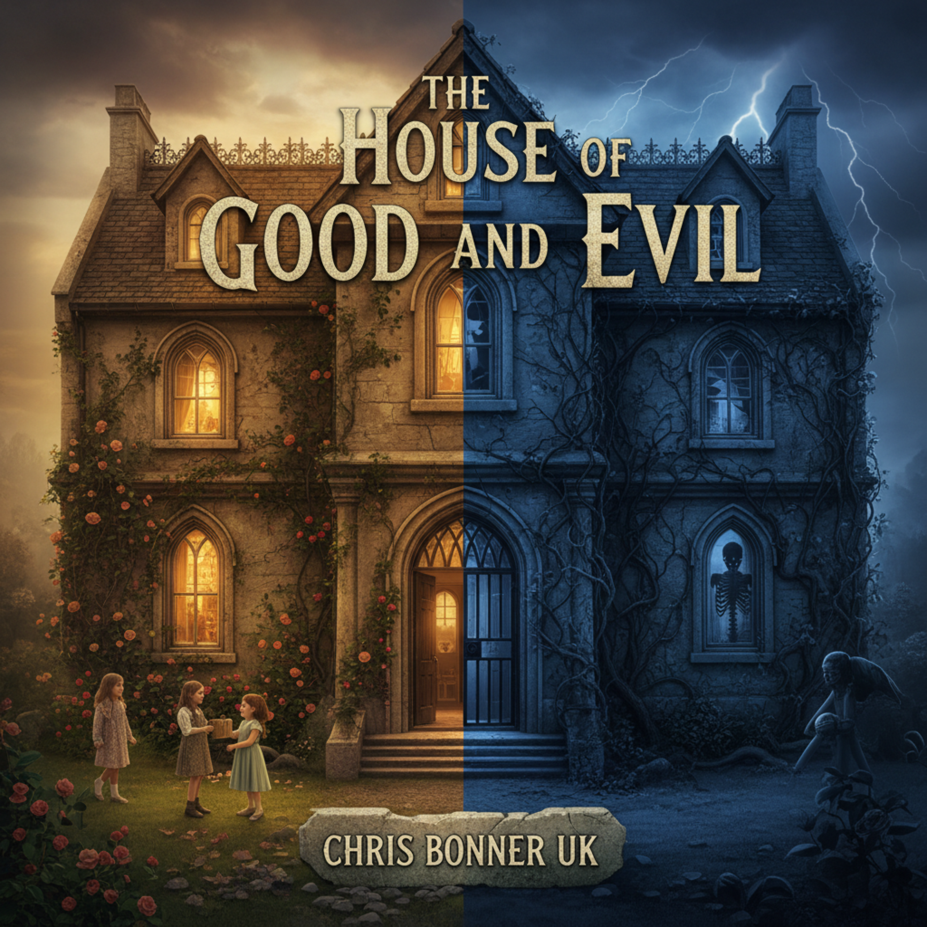 The House of Good and Evil by Chris Bonner UK cover art