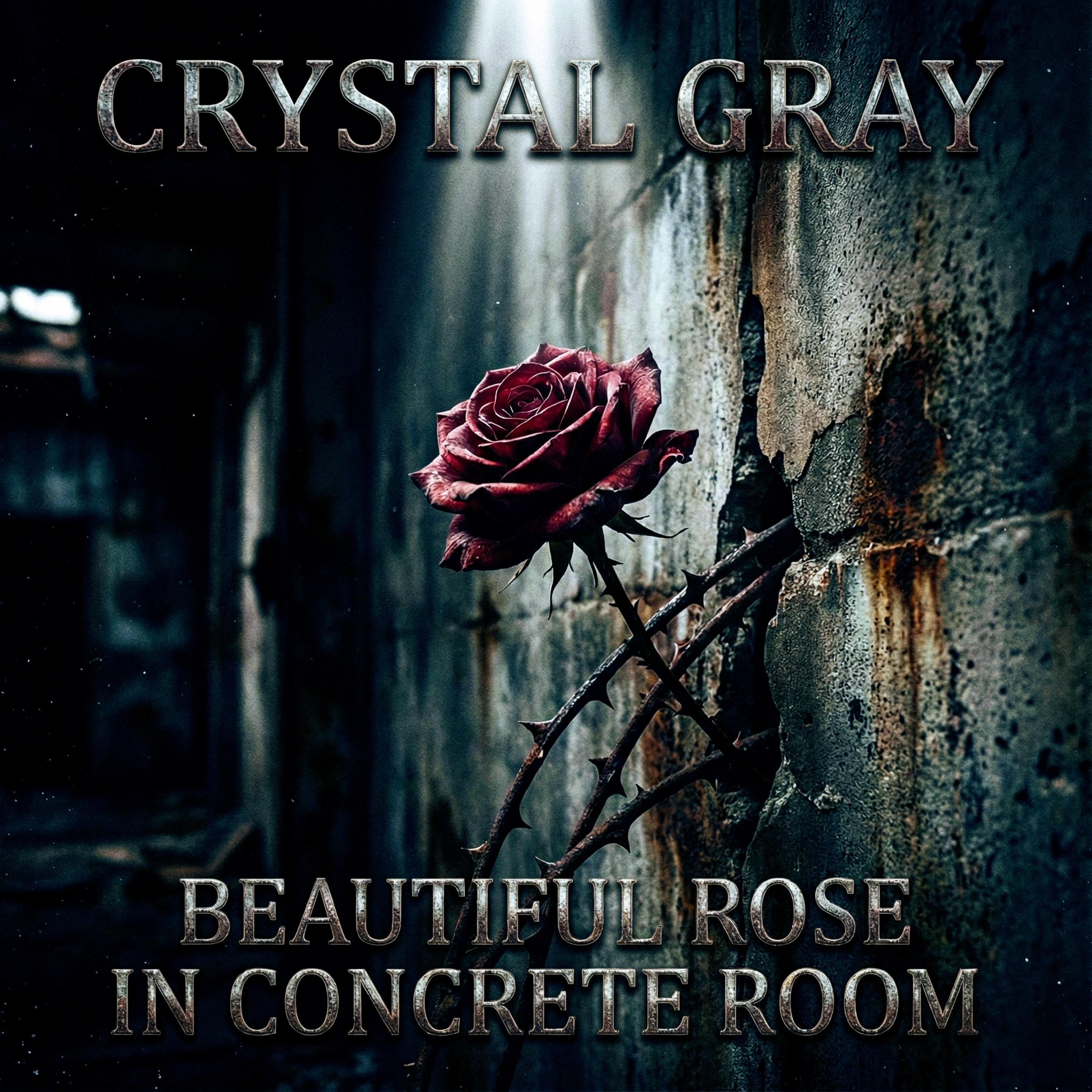 Beautiful Rose In Concrete Room artwork