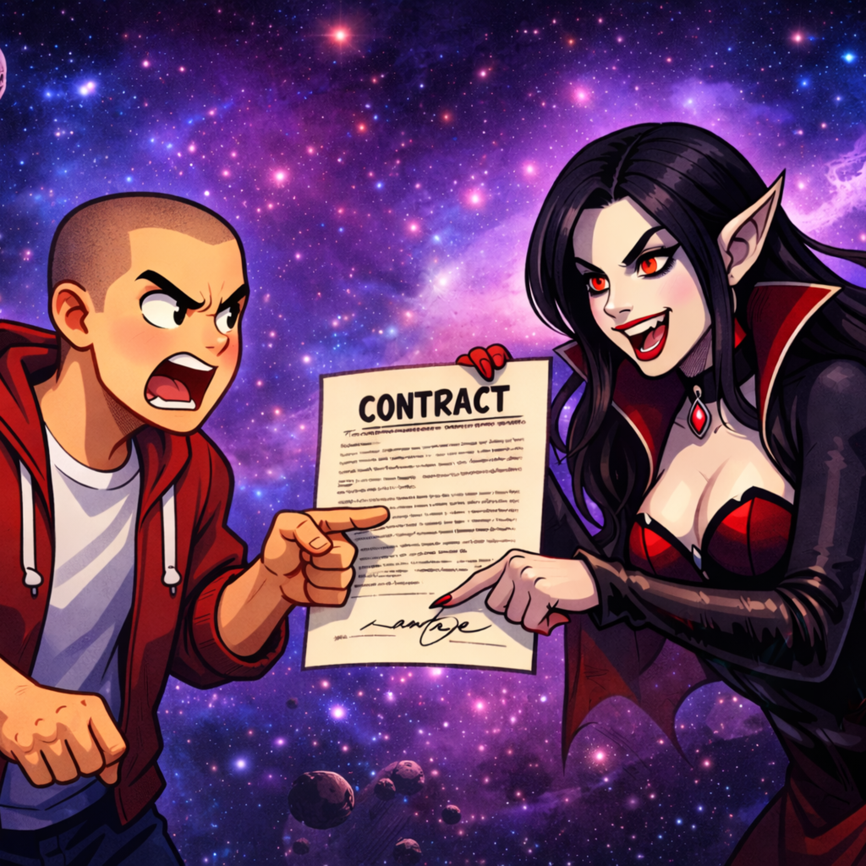 She says/Sign off artwork