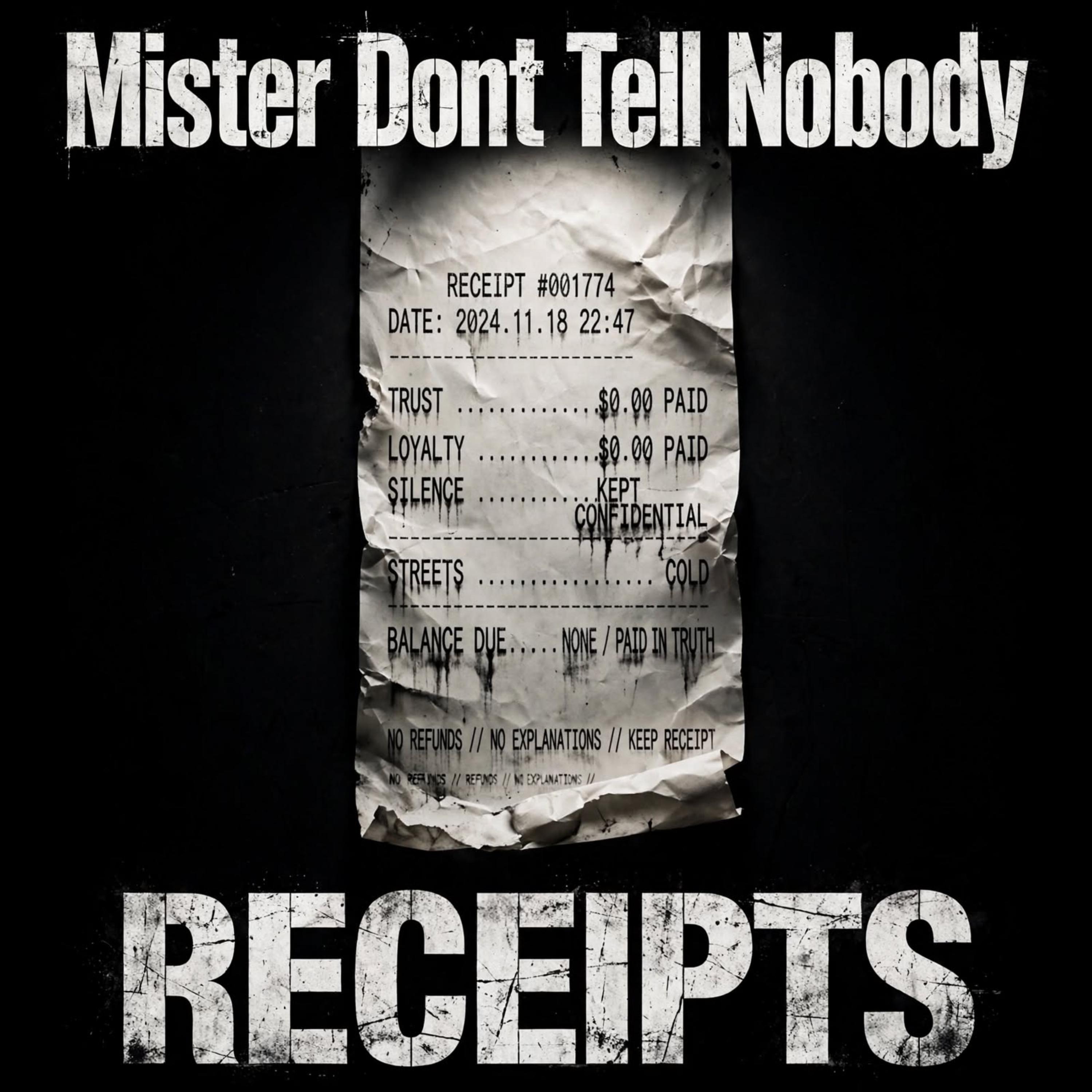 Receipts by Mister Dont Tell nobody cover art