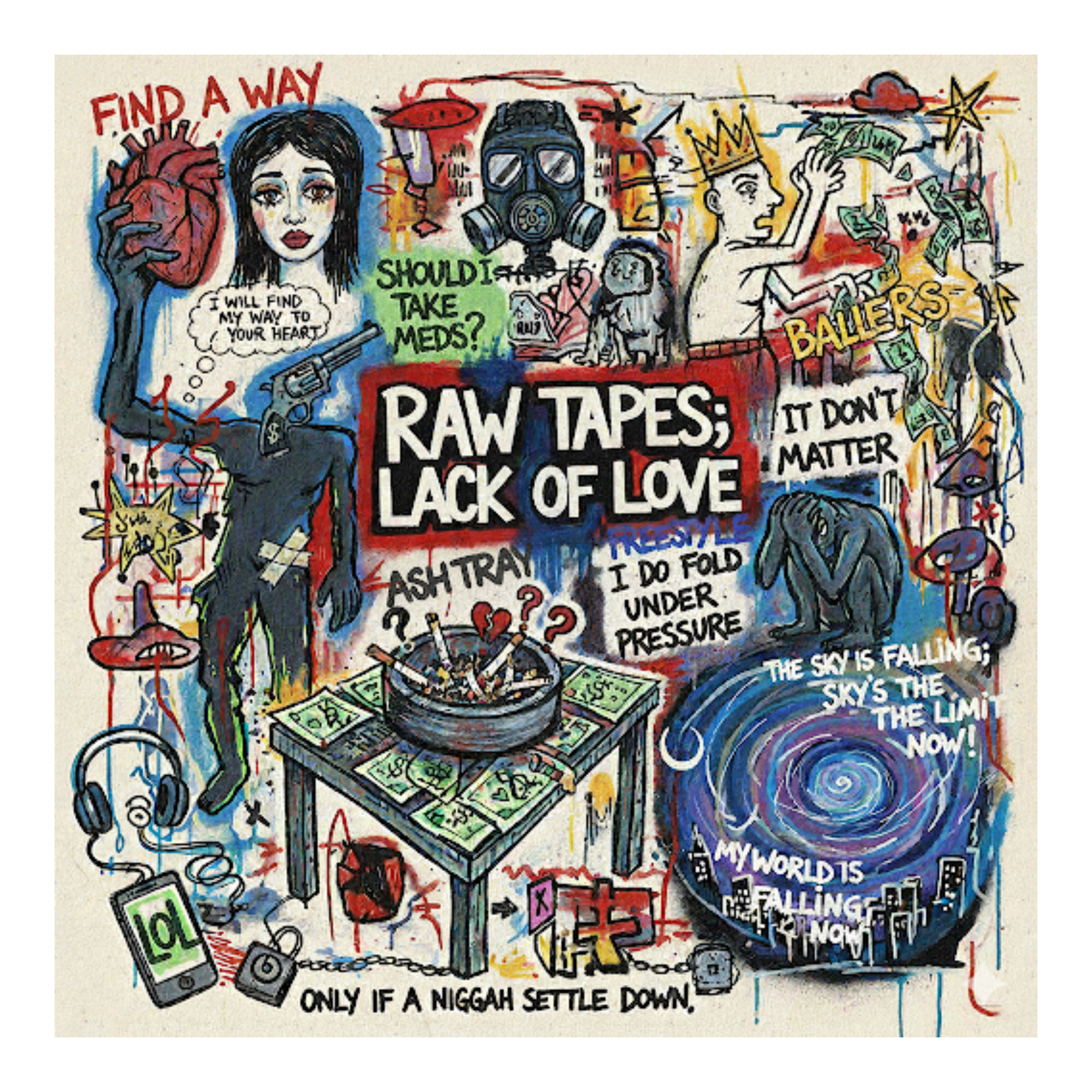 Raw Tapes; LACK OF LOVE artwork