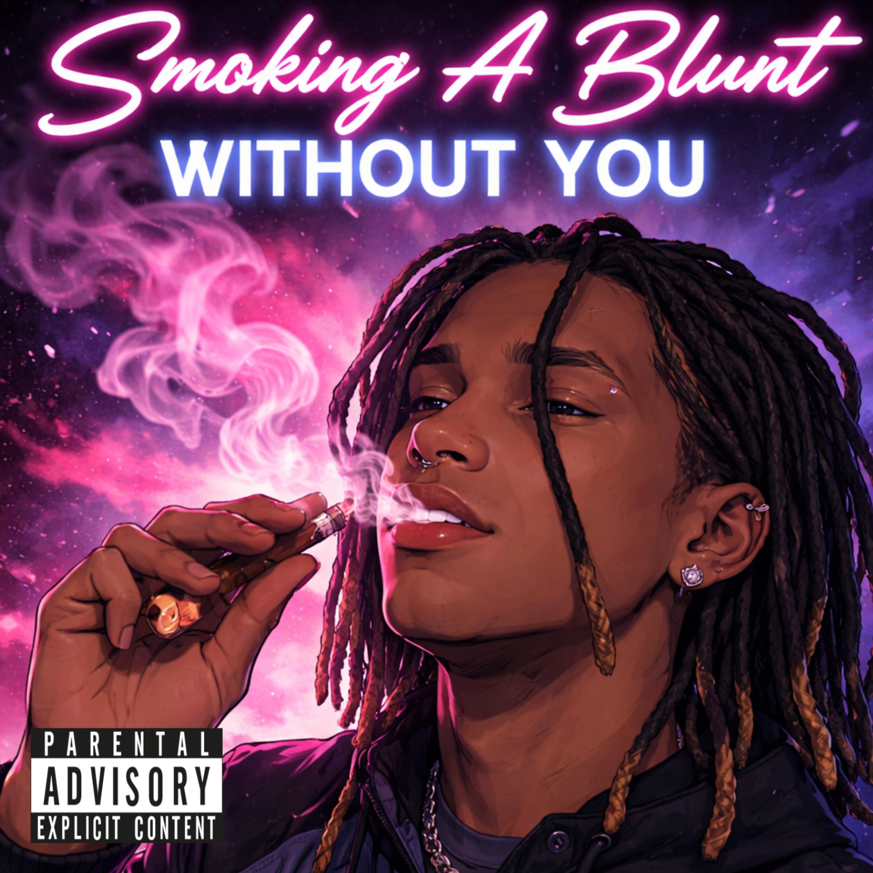 SMOKING A BLUNT WITHOUT YOU artwork