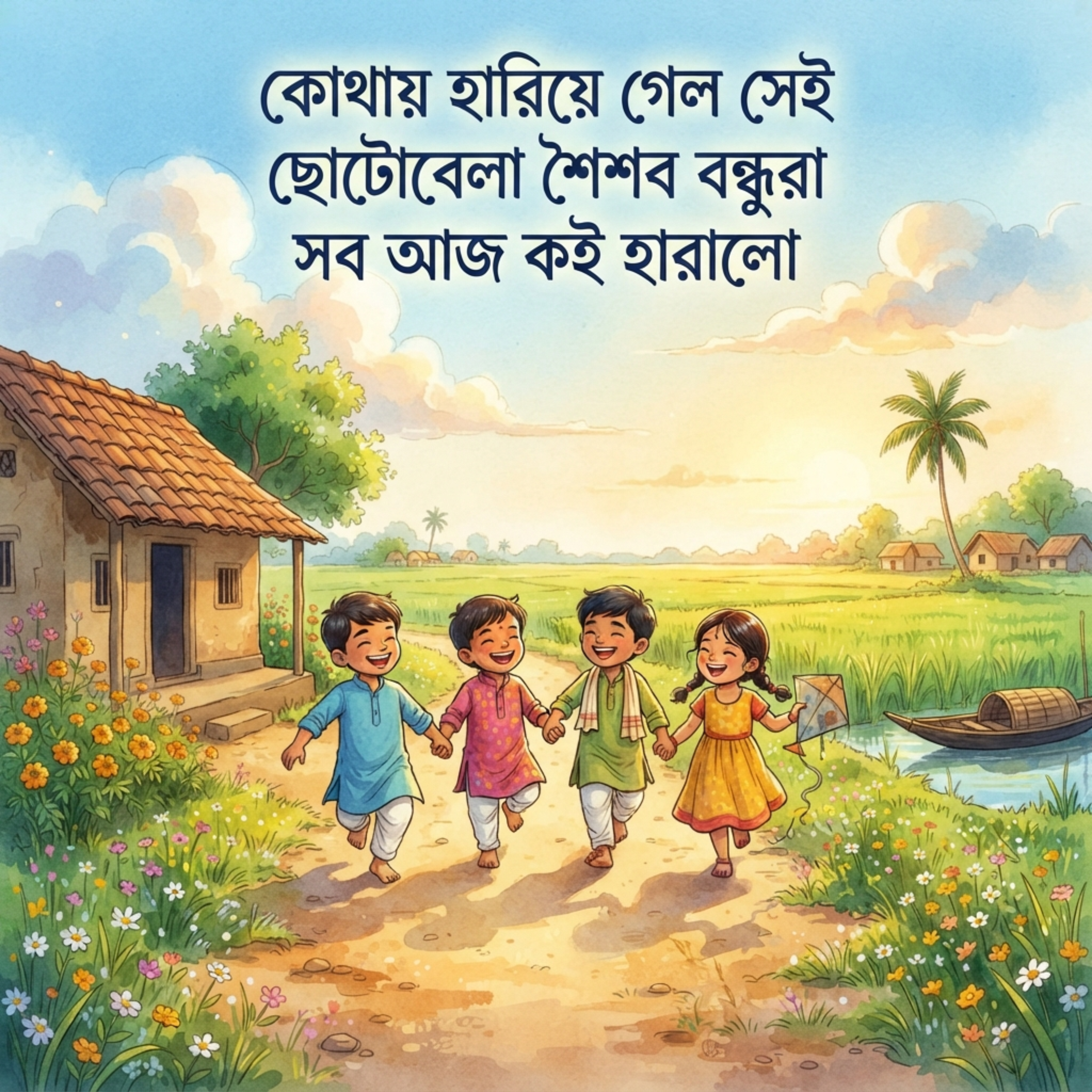কোথায় হারিয়ে গেল সেই ছোটোবেলা শৈশব বন্ধুরা সব আজ কই হারালো (Kothay Hariye Gelo Sei Chottobela Shoishob Bondhura Shob Aj Koi Haralo) by Mubin TusHar cover art