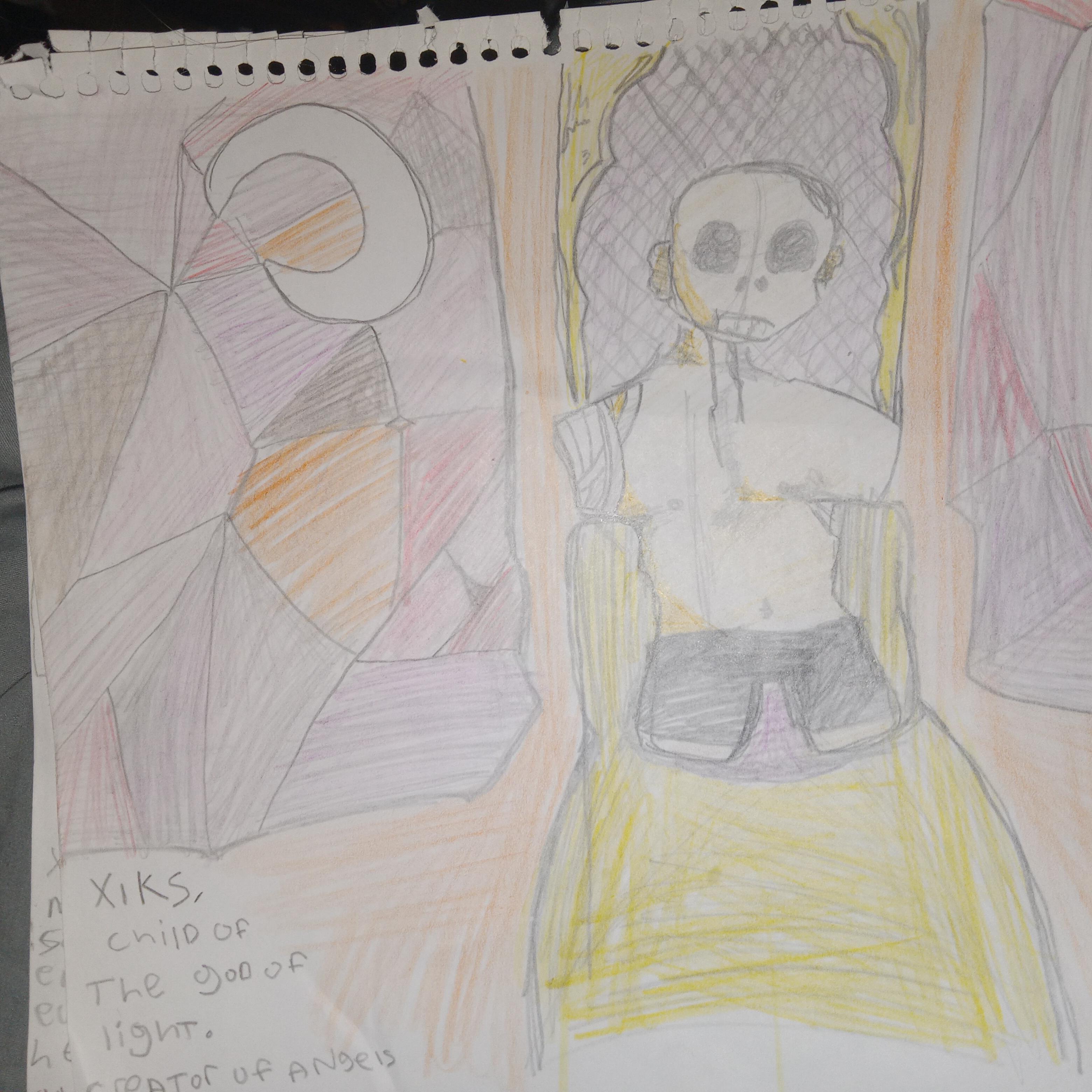 Xiks, child of the God of light, creator of angels artwork