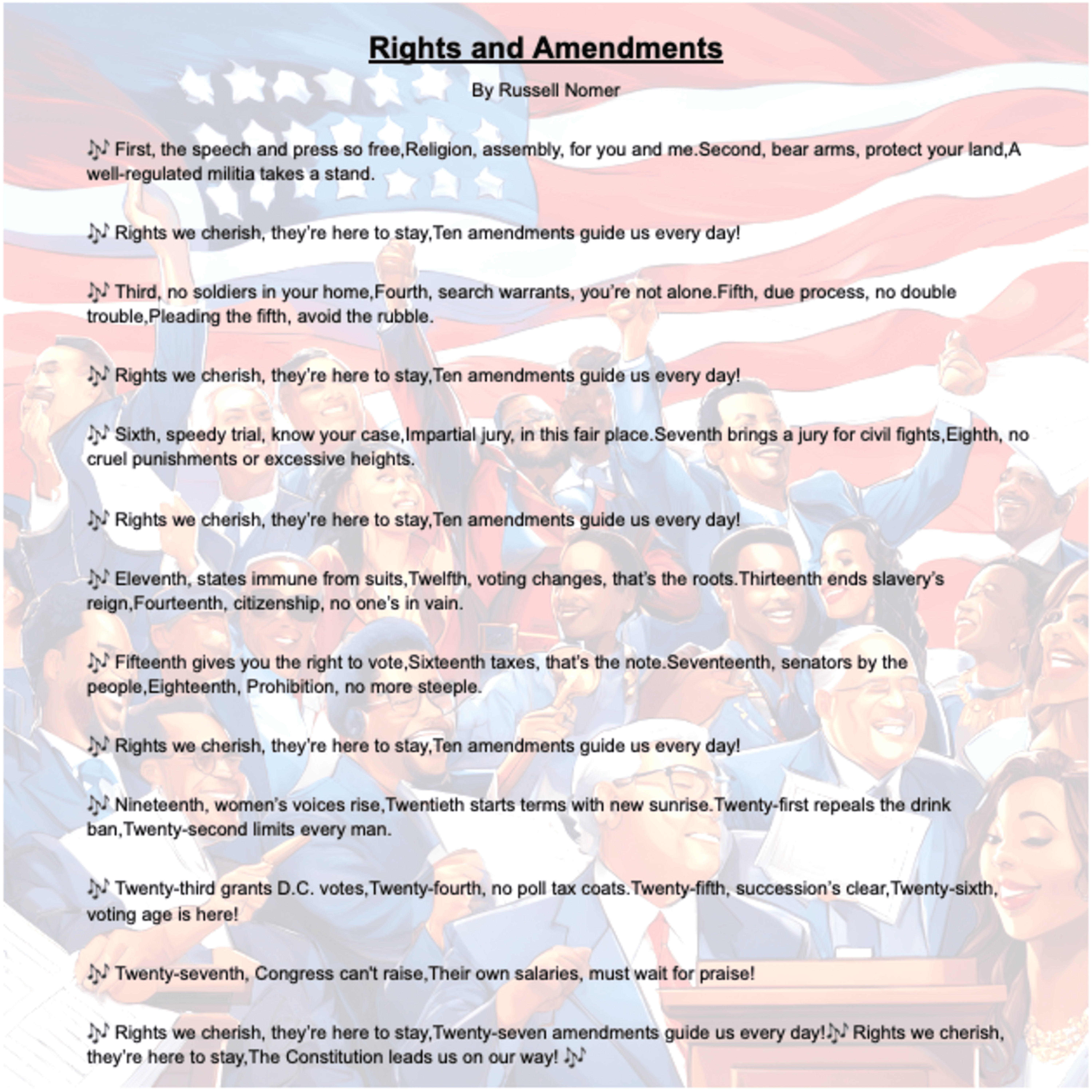 Rights and Amendments artwork