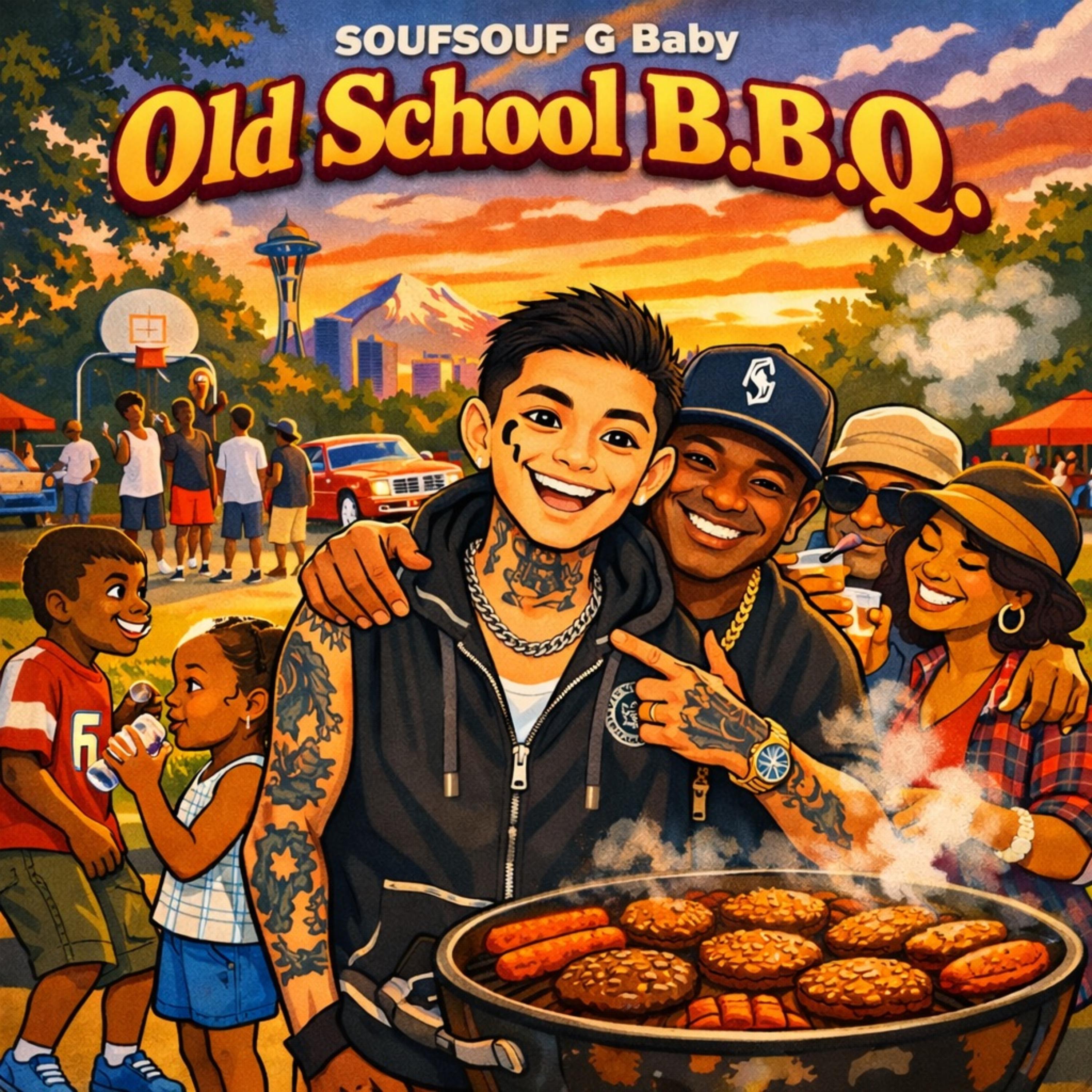Old School B.B.Q. artwork