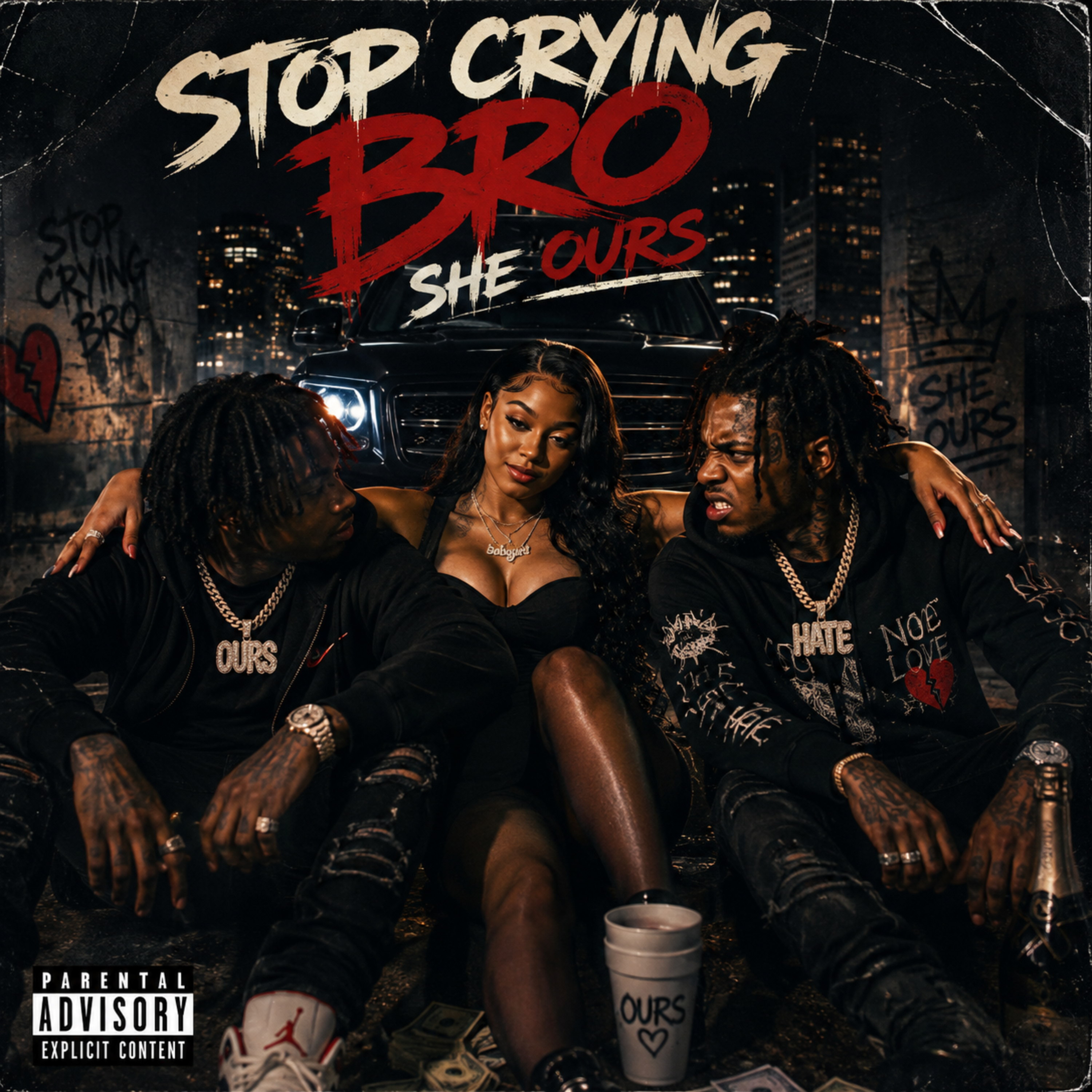 Stop Crying Bro She Ours by true Justice cover art