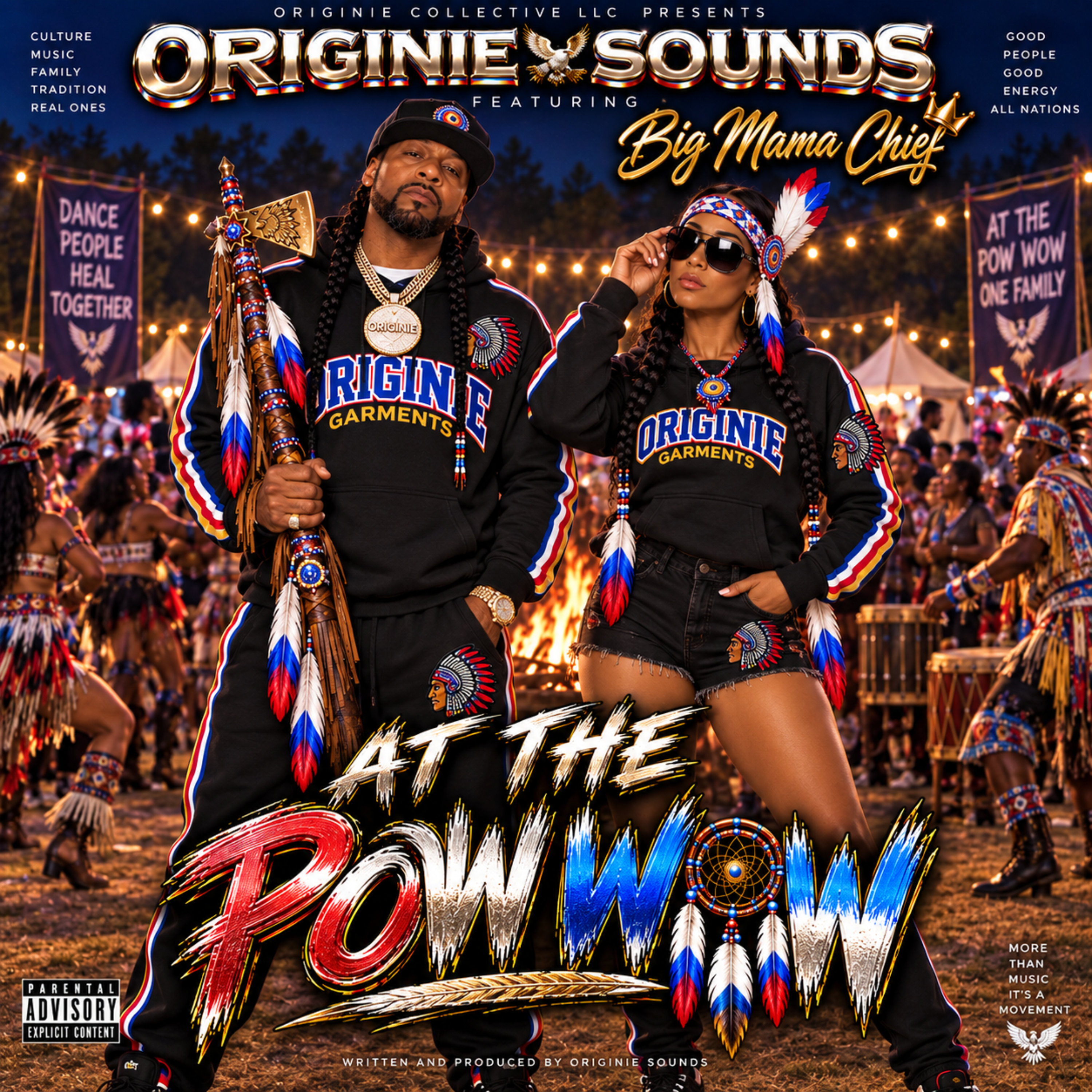 At The Pow Wow by Originie Sounds cover art