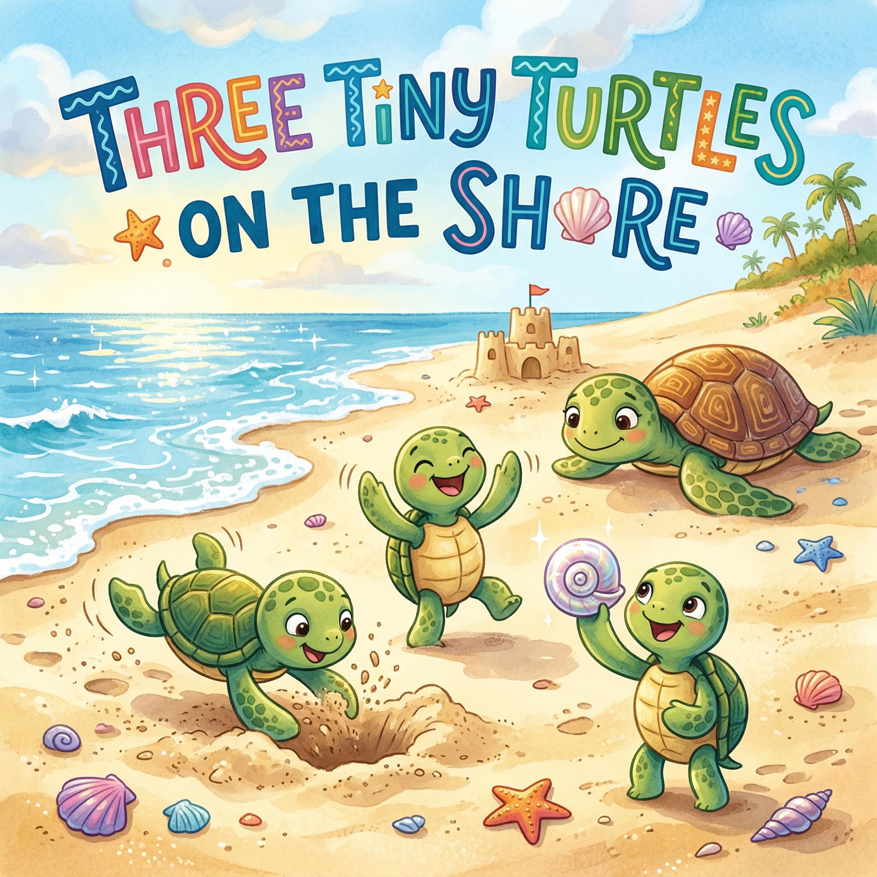 Three Tiny Turtles On The Shore artwork