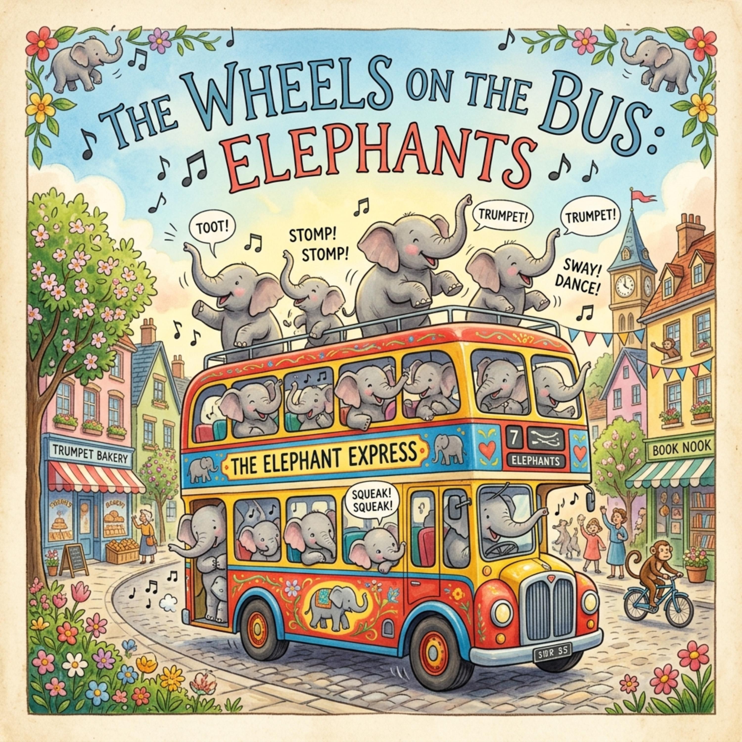 The Wheels On The Bus : Elephants artwork
