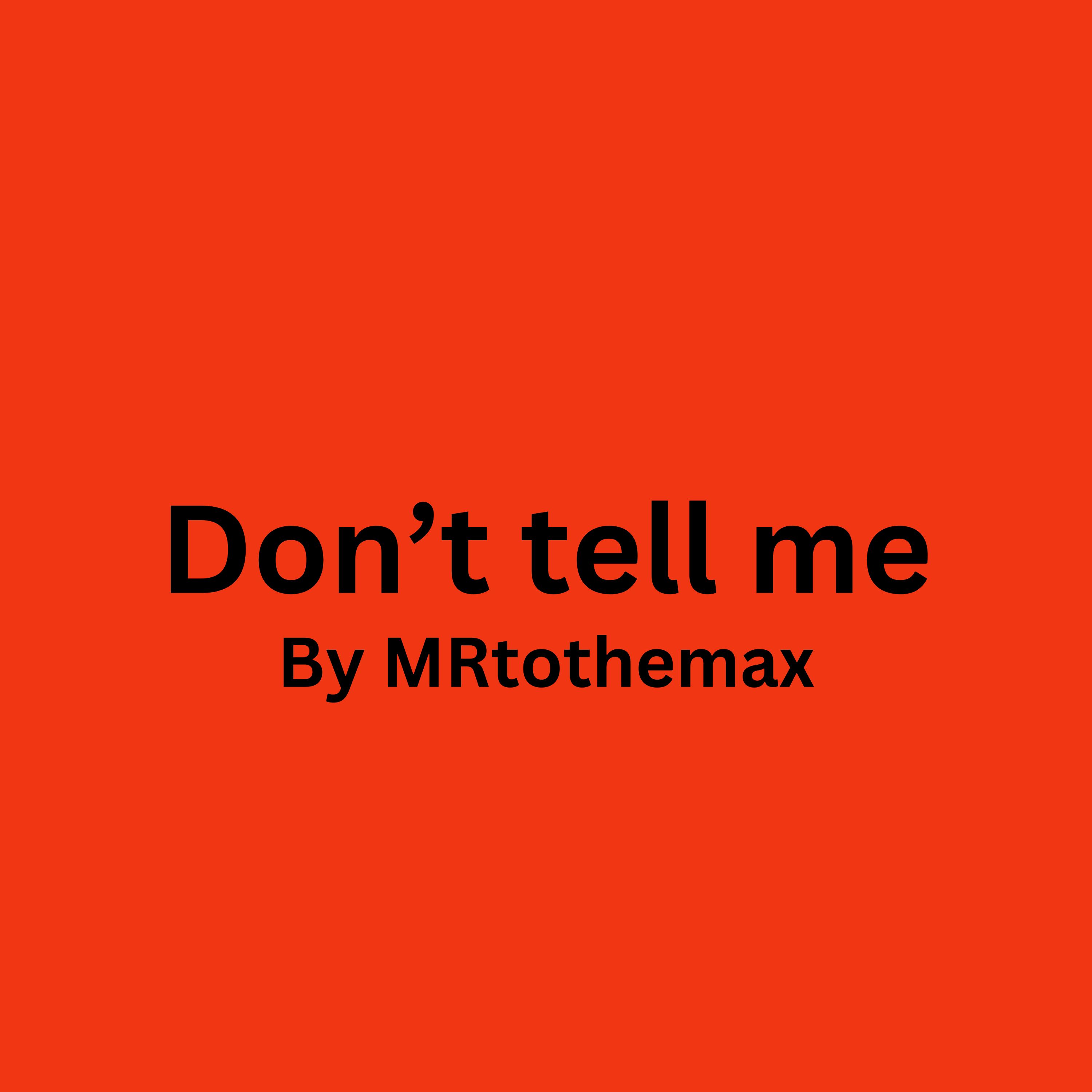 Don't tell me artwork