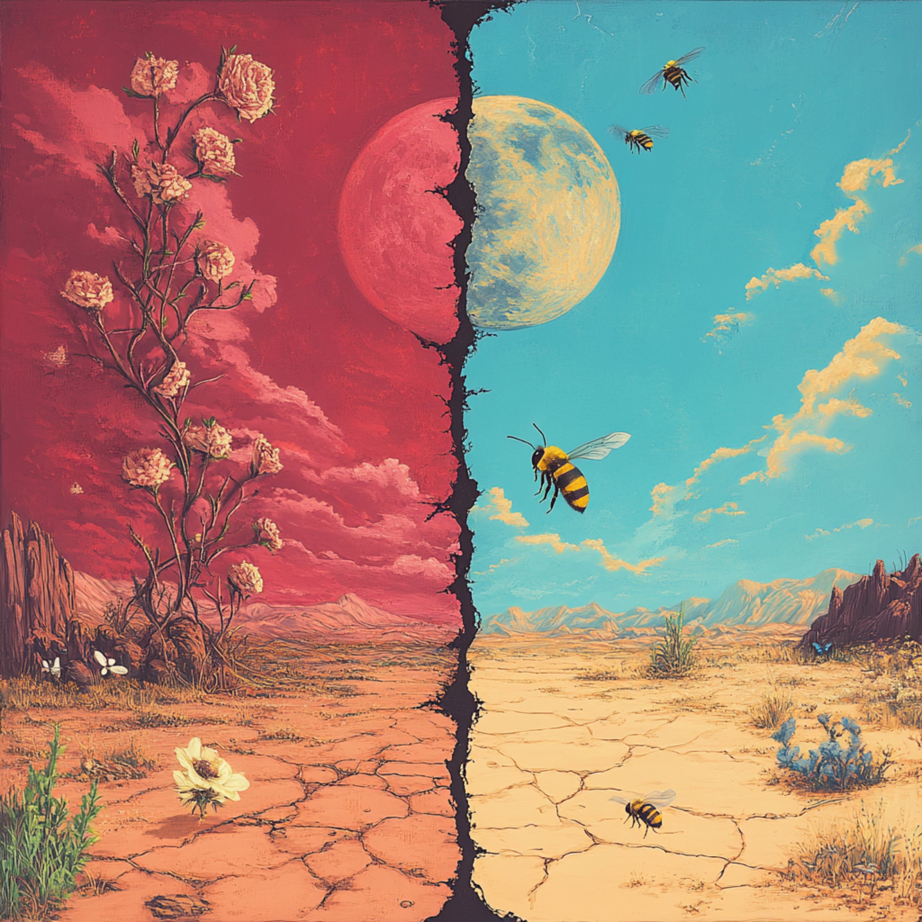 The story of the bee and the fly artwork