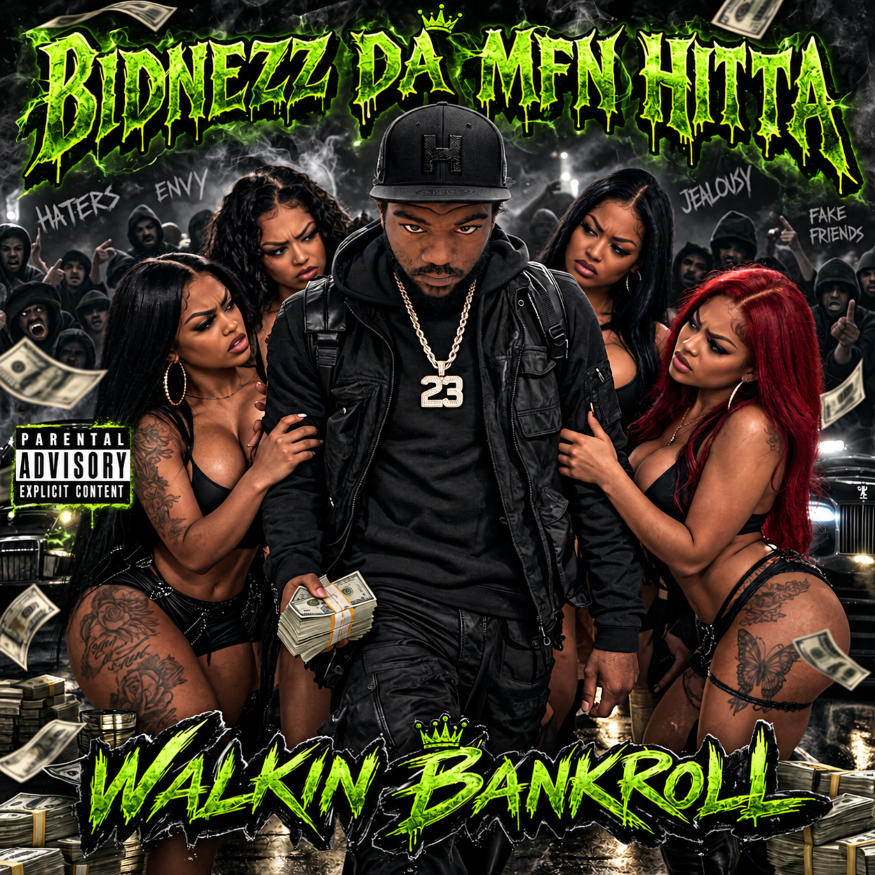 Walkin Bankroll by Bidnezz Da Mfn Hitta cover art