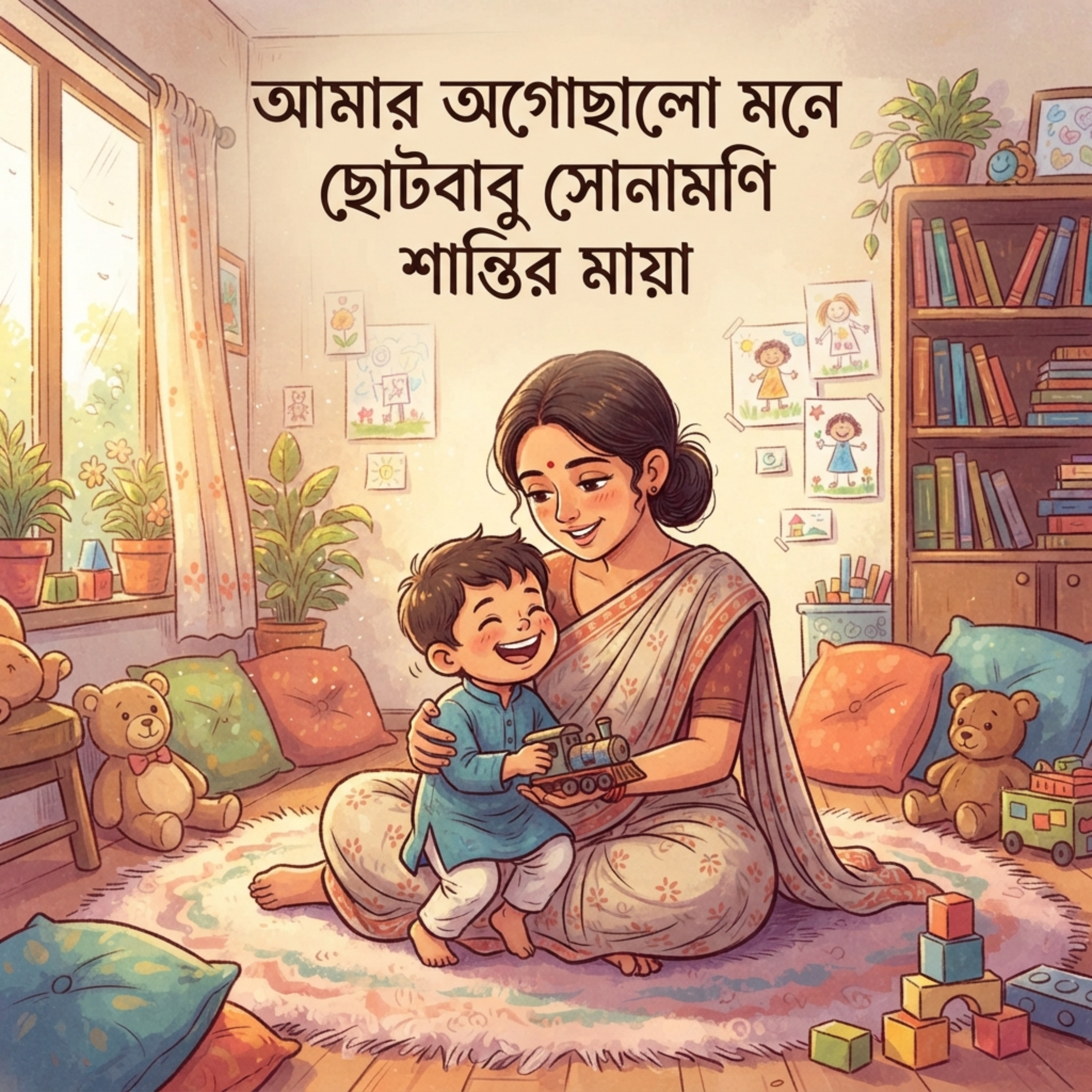 আমার অগোছালো মনে ছোটবাবু সোনামণি শান্তির মায়া (Amar Ogochalo Mone Chotto Babu Sonamoni Shantir Maya by Mubin TusHar cover art