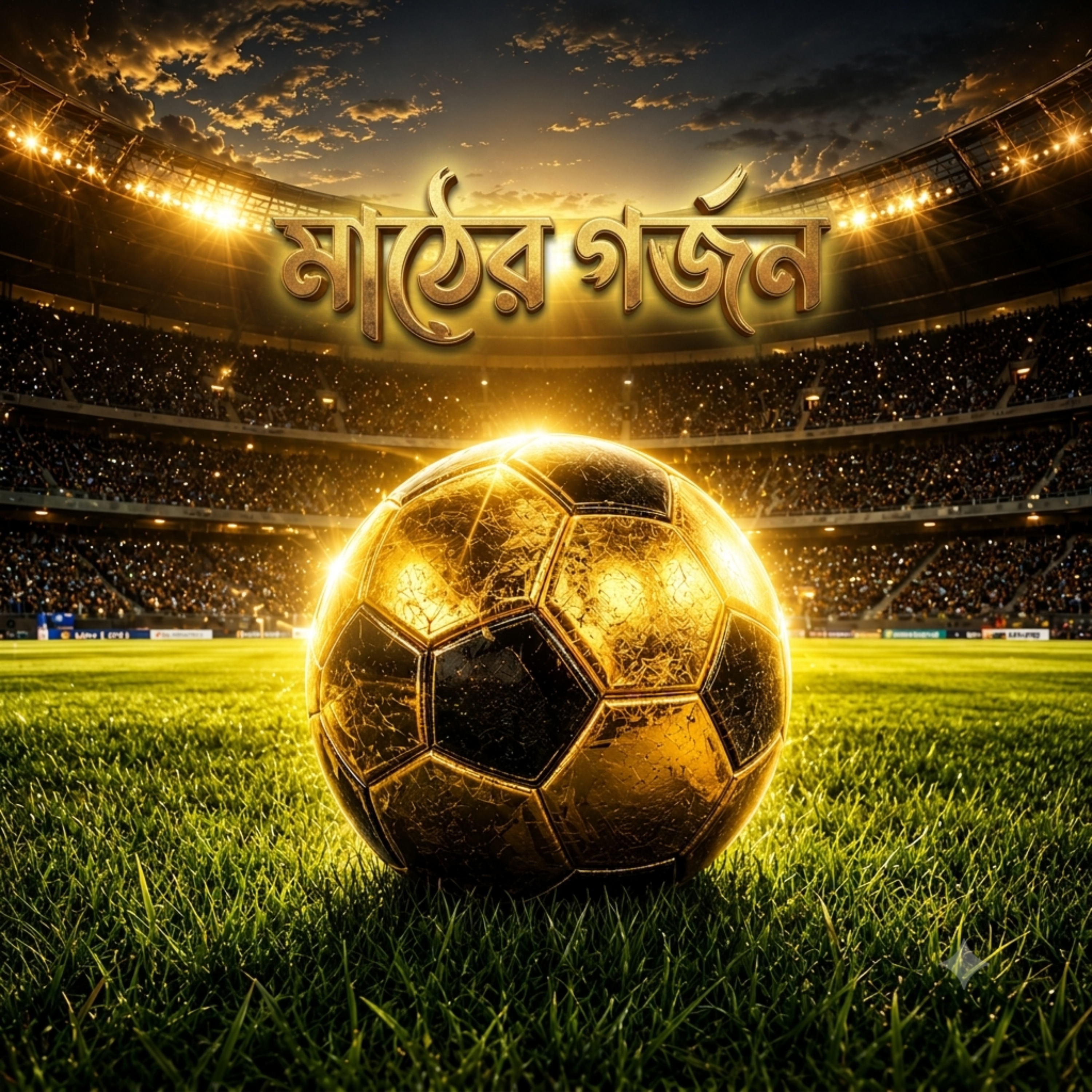মাঠের গর্জন ফুটবল আমাদের প্রাণ (The Roar of the Pitch) by Rabiul Karim cover art