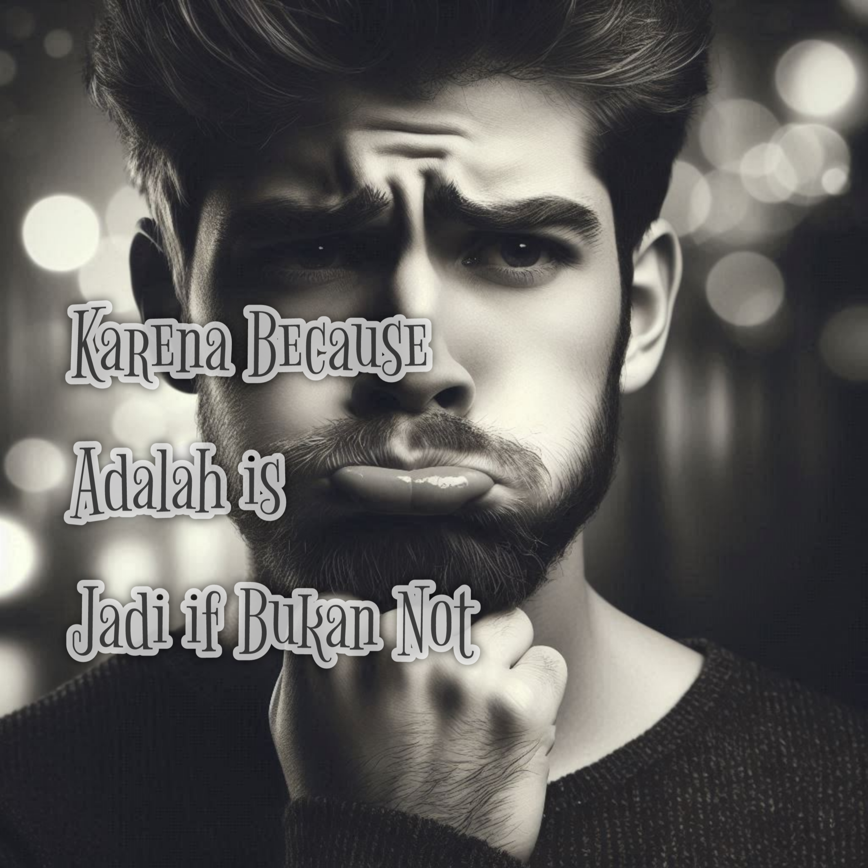 Karena Because Adalah is, Jadi if Bukan Not artwork