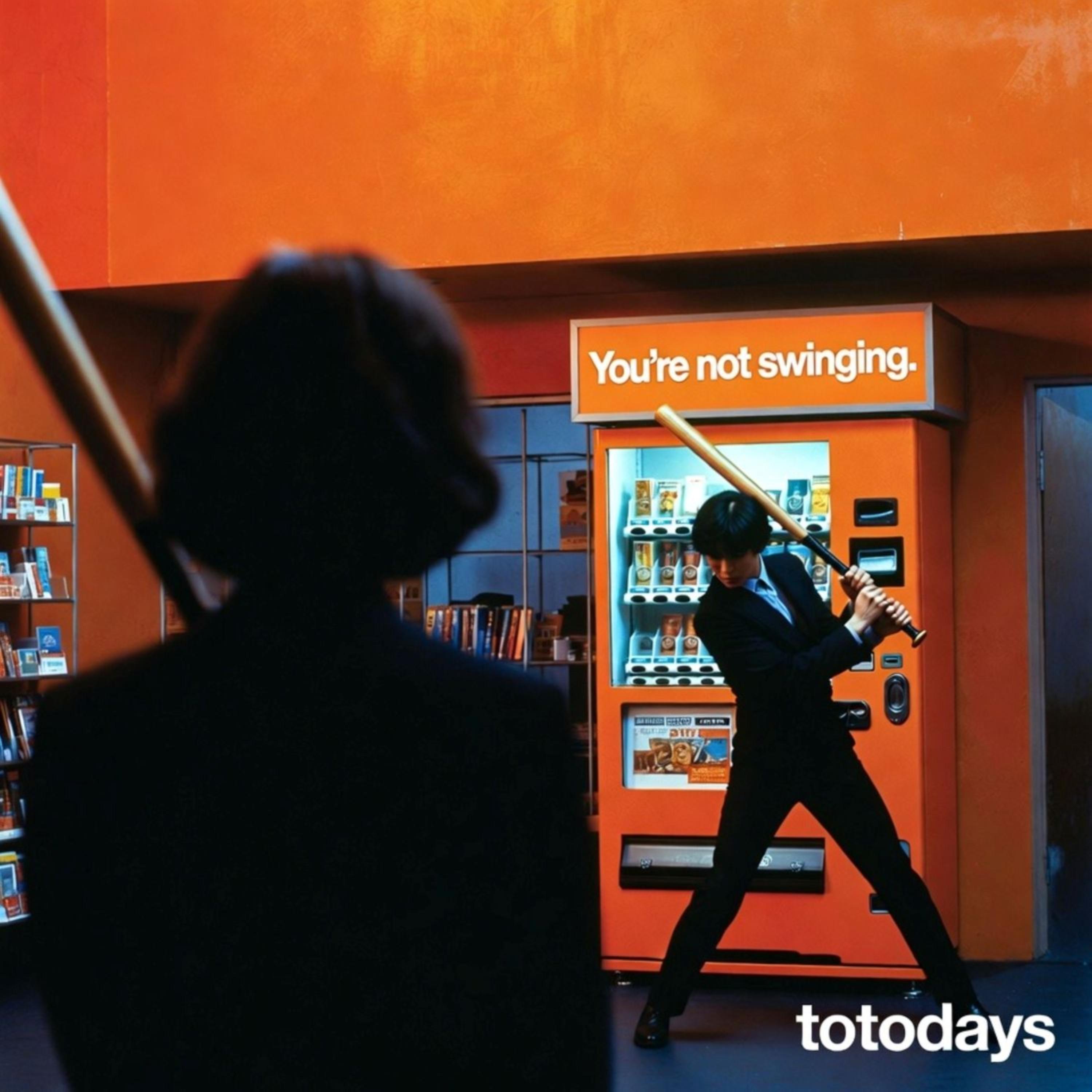 You're not swinging artwork