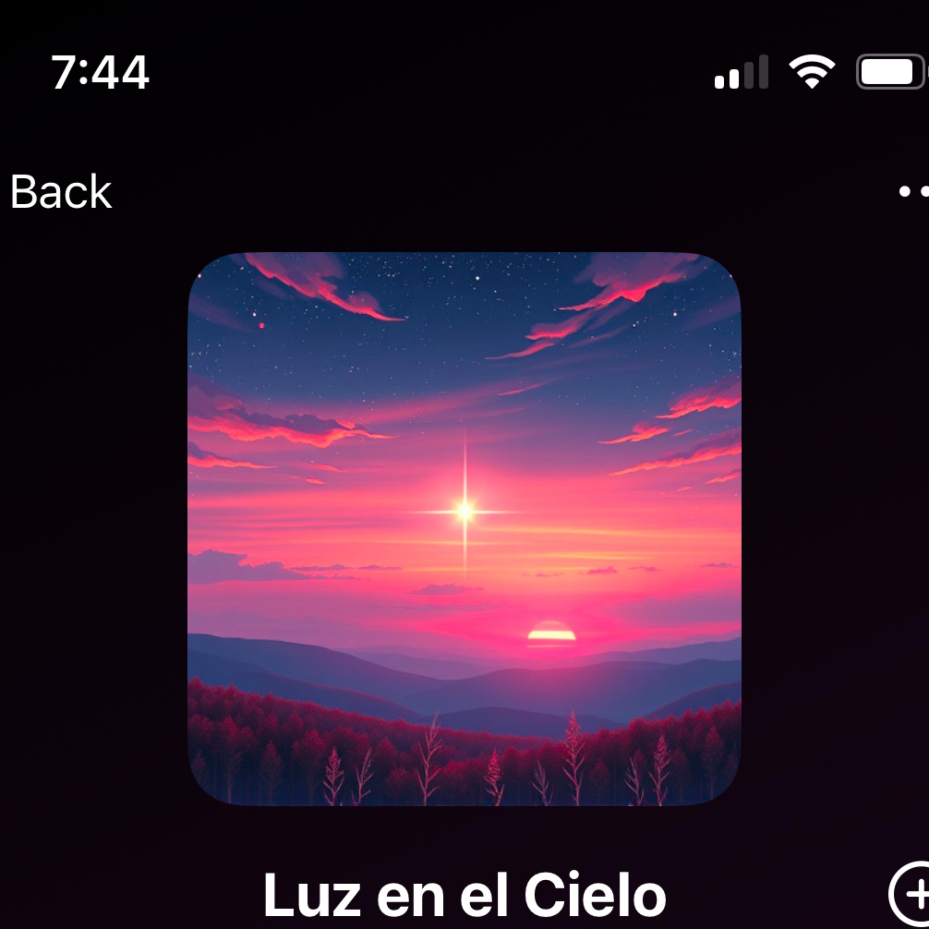 Luz en el Cielo artwork