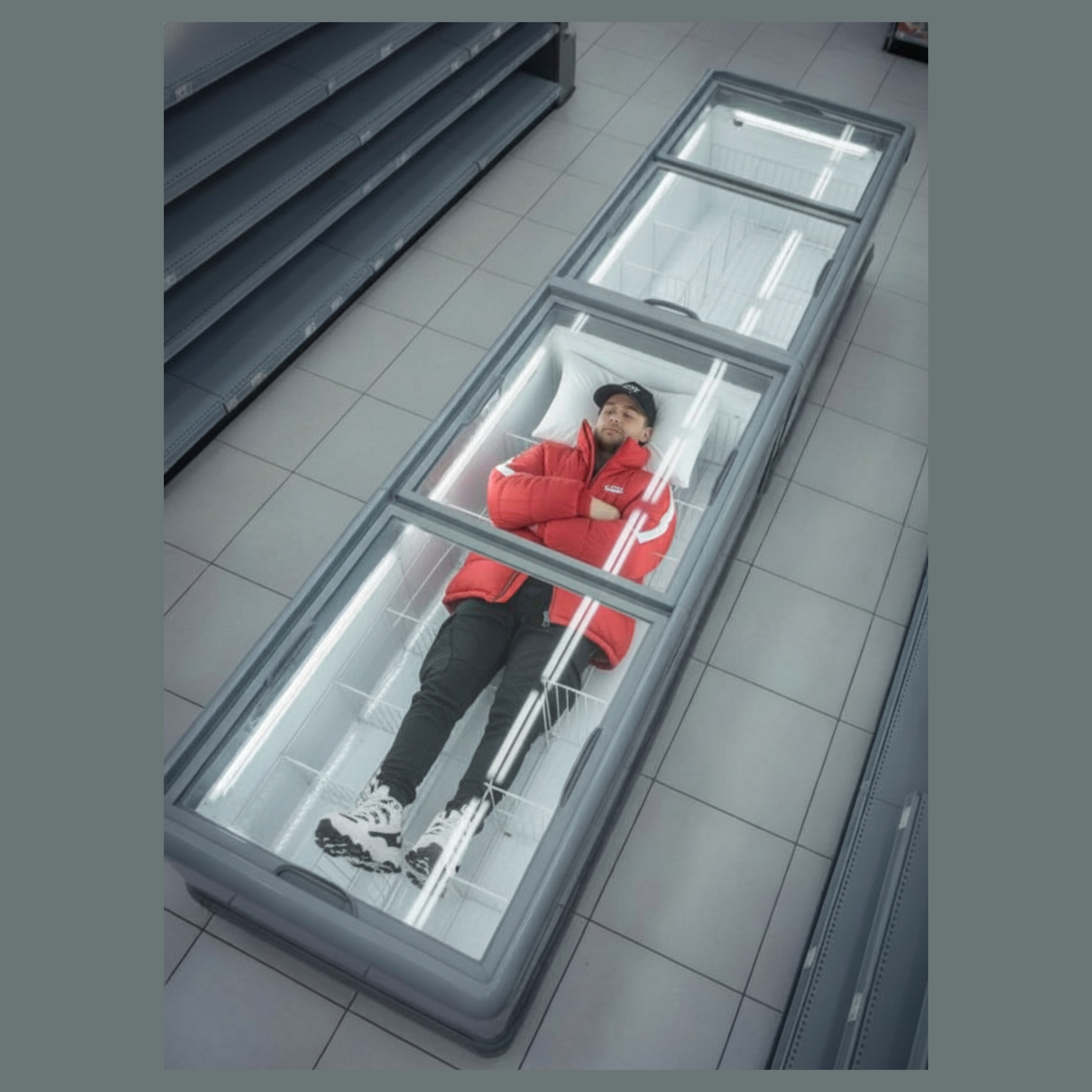 Joke material artwork