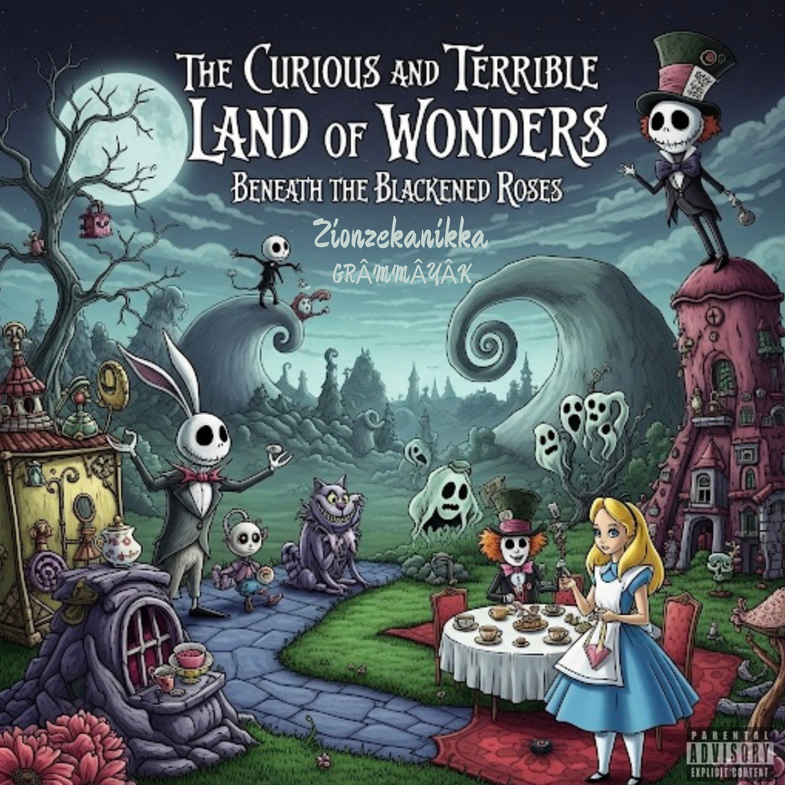 The Curious & Terrible Land Of Wonders: Beneath The Blackened Roses artwork