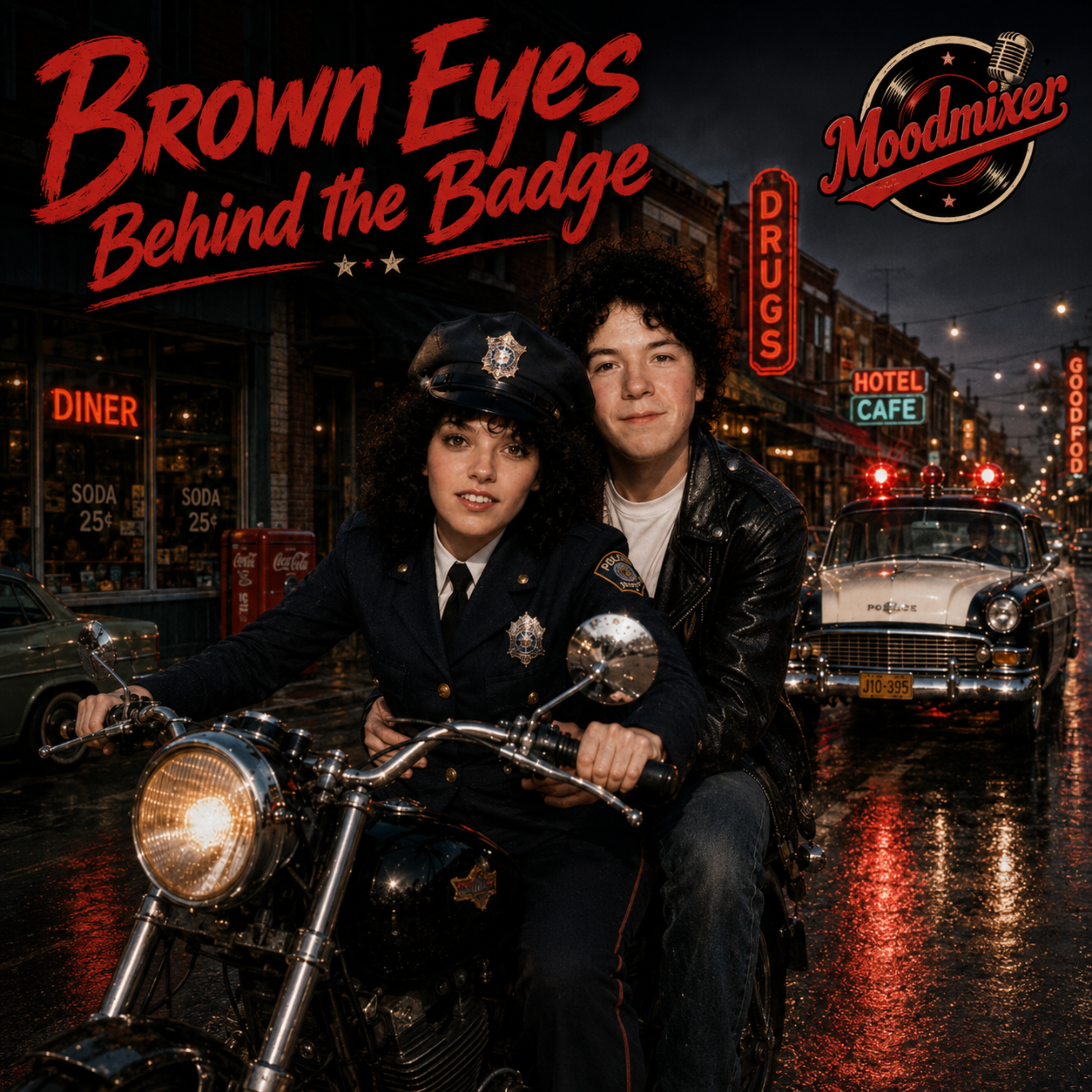 BROWN EYES BEHIND THE BADGE by Moodmixer (Ai-doowop) cover art