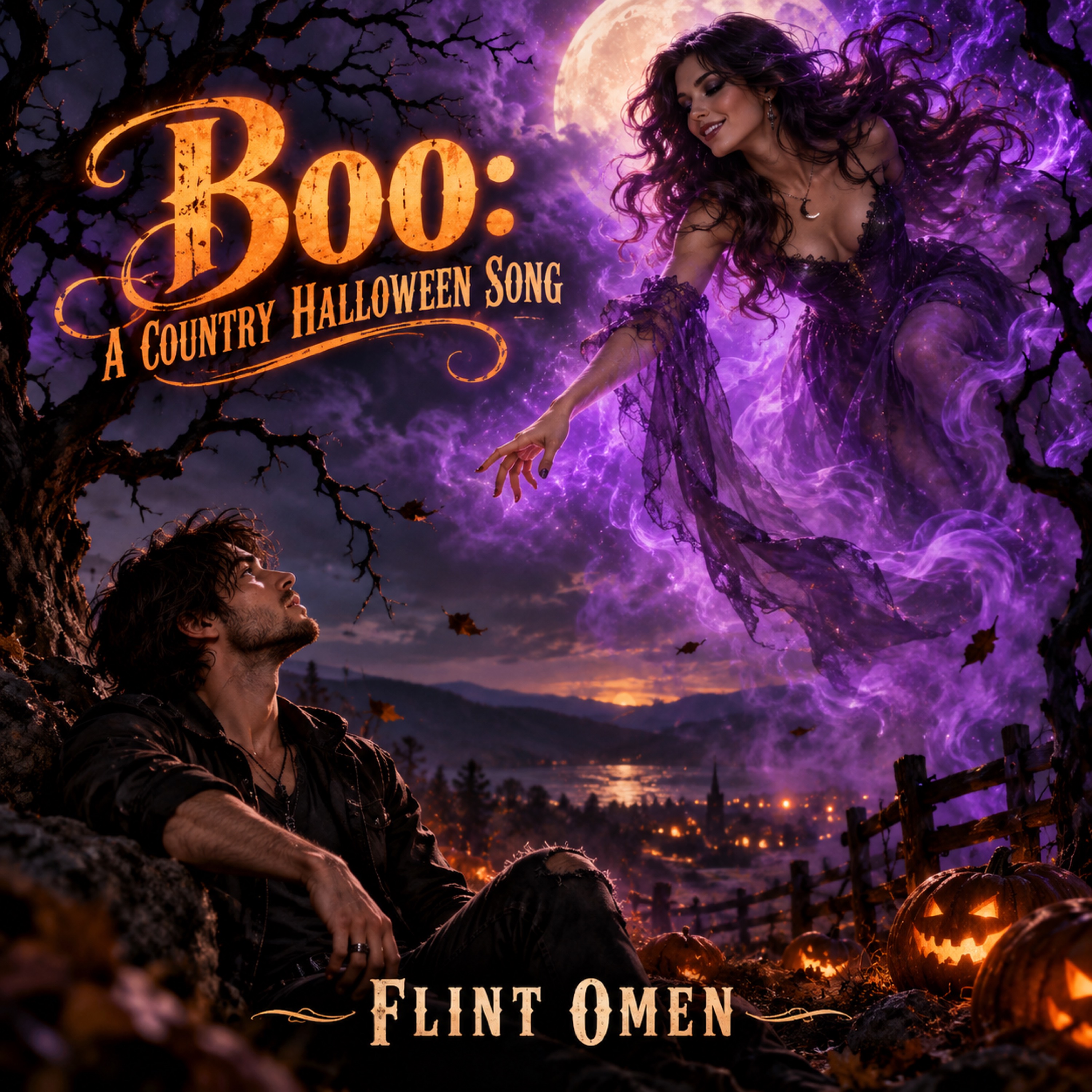 Boo: A Country Halloween Song by Flint Omen cover art