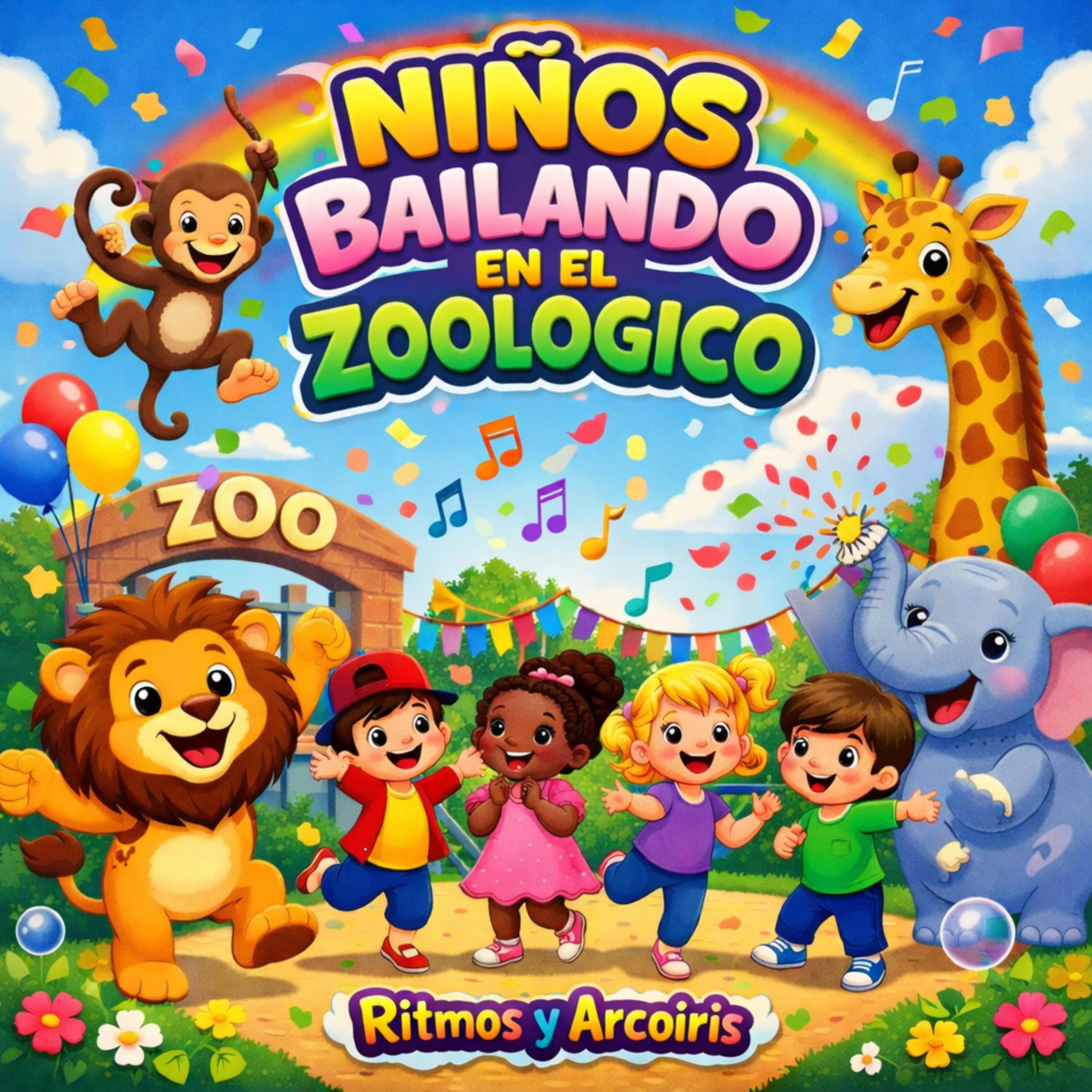 NINOS Bailando en el ZOOLOGICO artwork