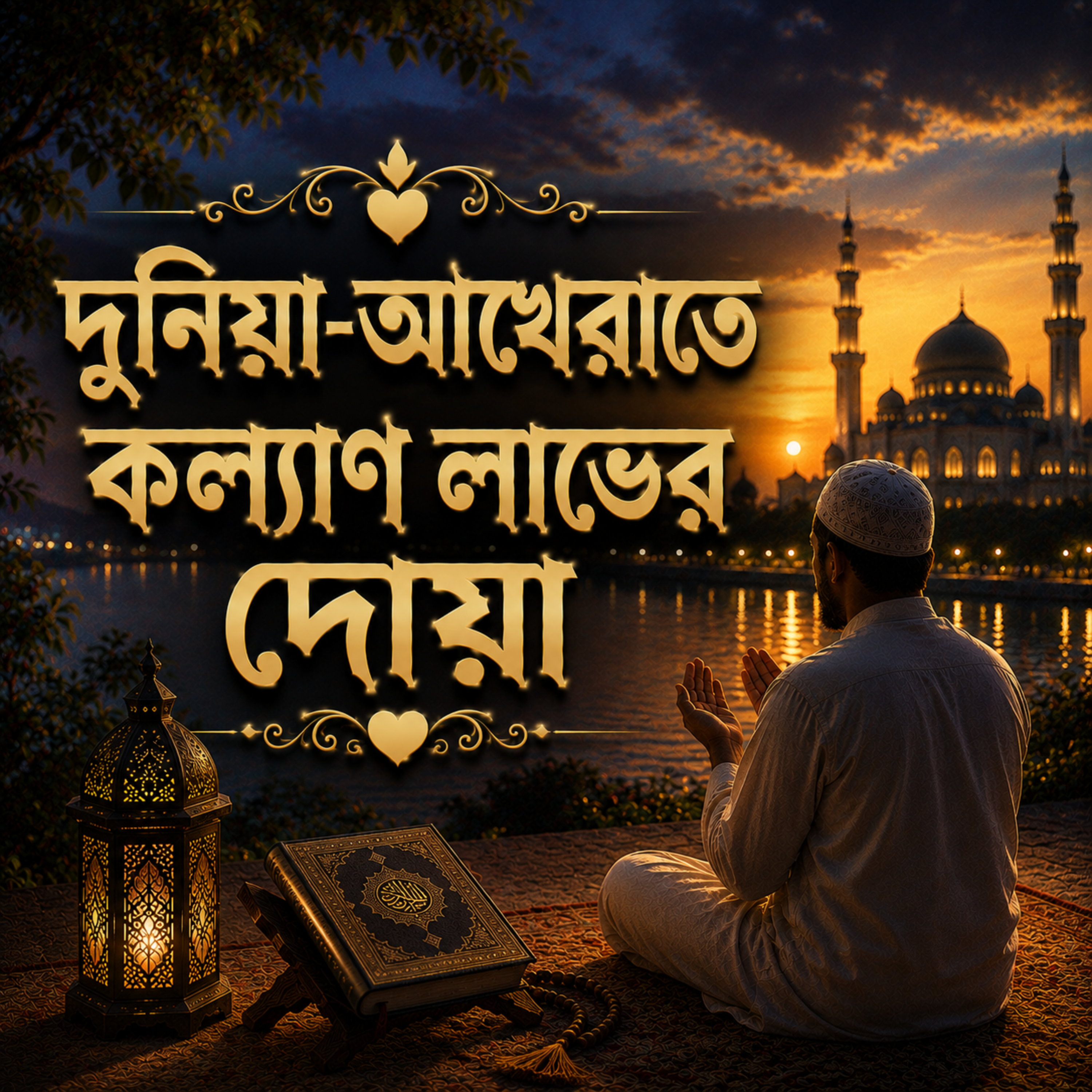 দুনিয়া-আখেরাতে কল্যাণ লাভের দোয়া by Ananya Sharma cover art