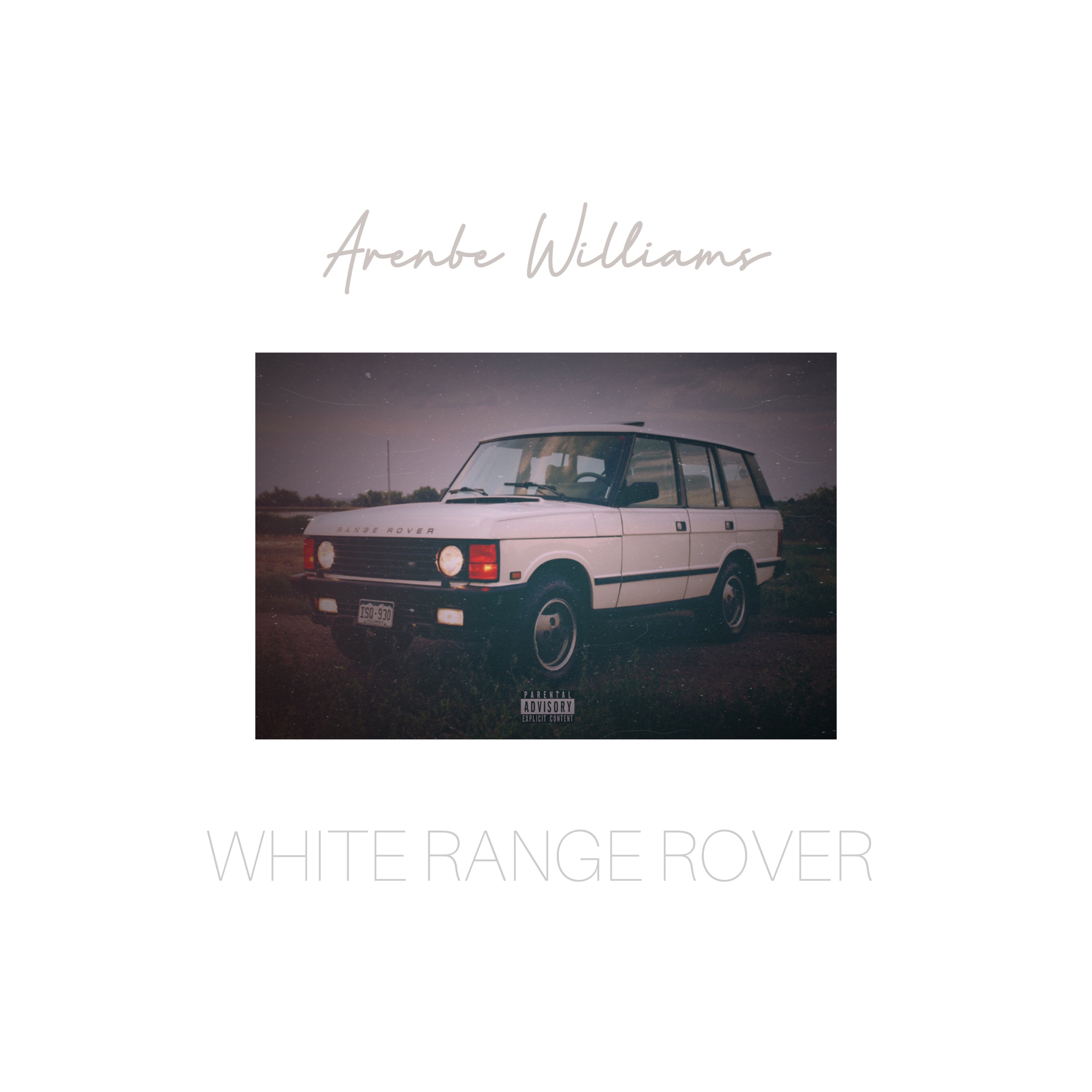 White Range Rover artwork