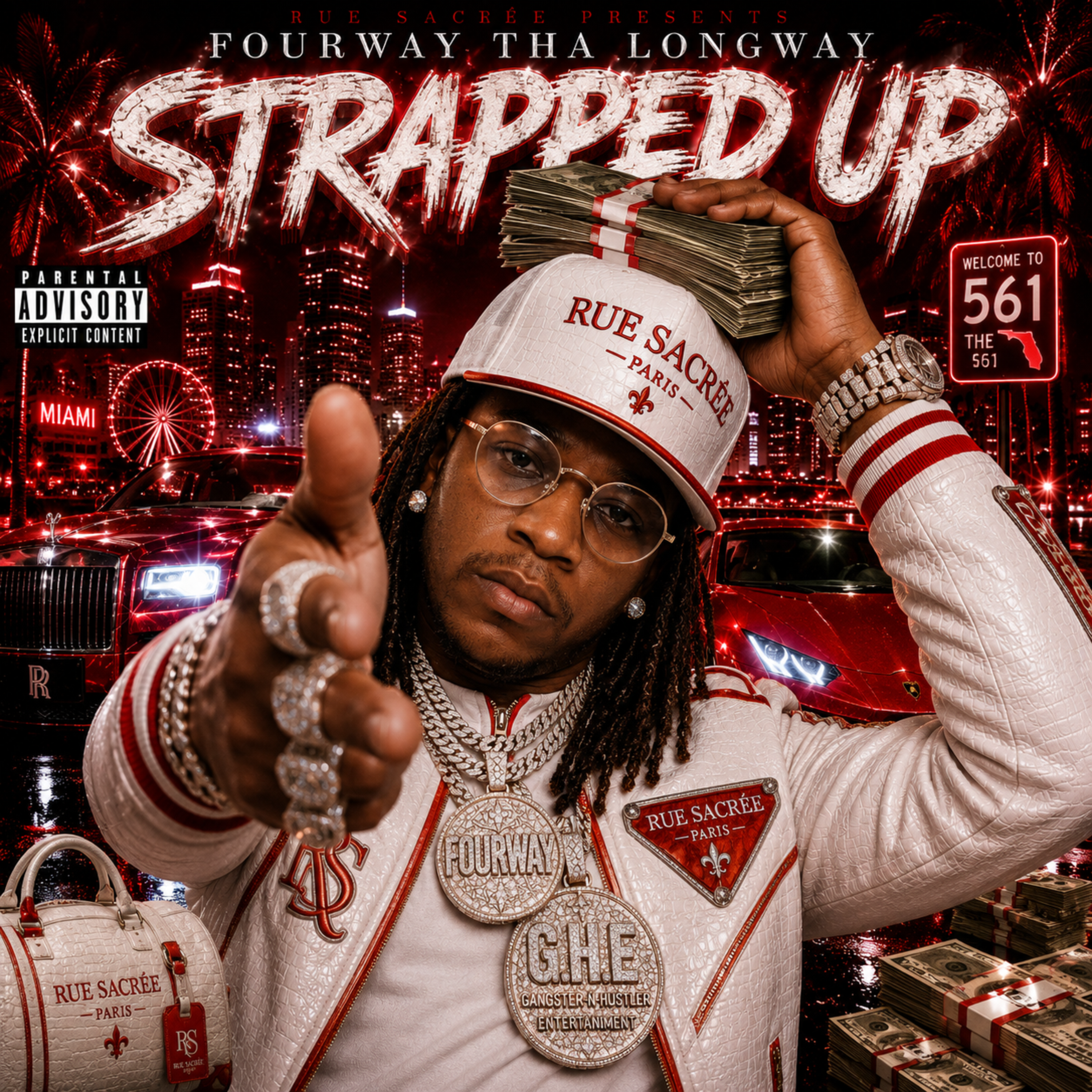 Racked Up (Strapped Up) by FOURWAY THA LONGWAY cover art