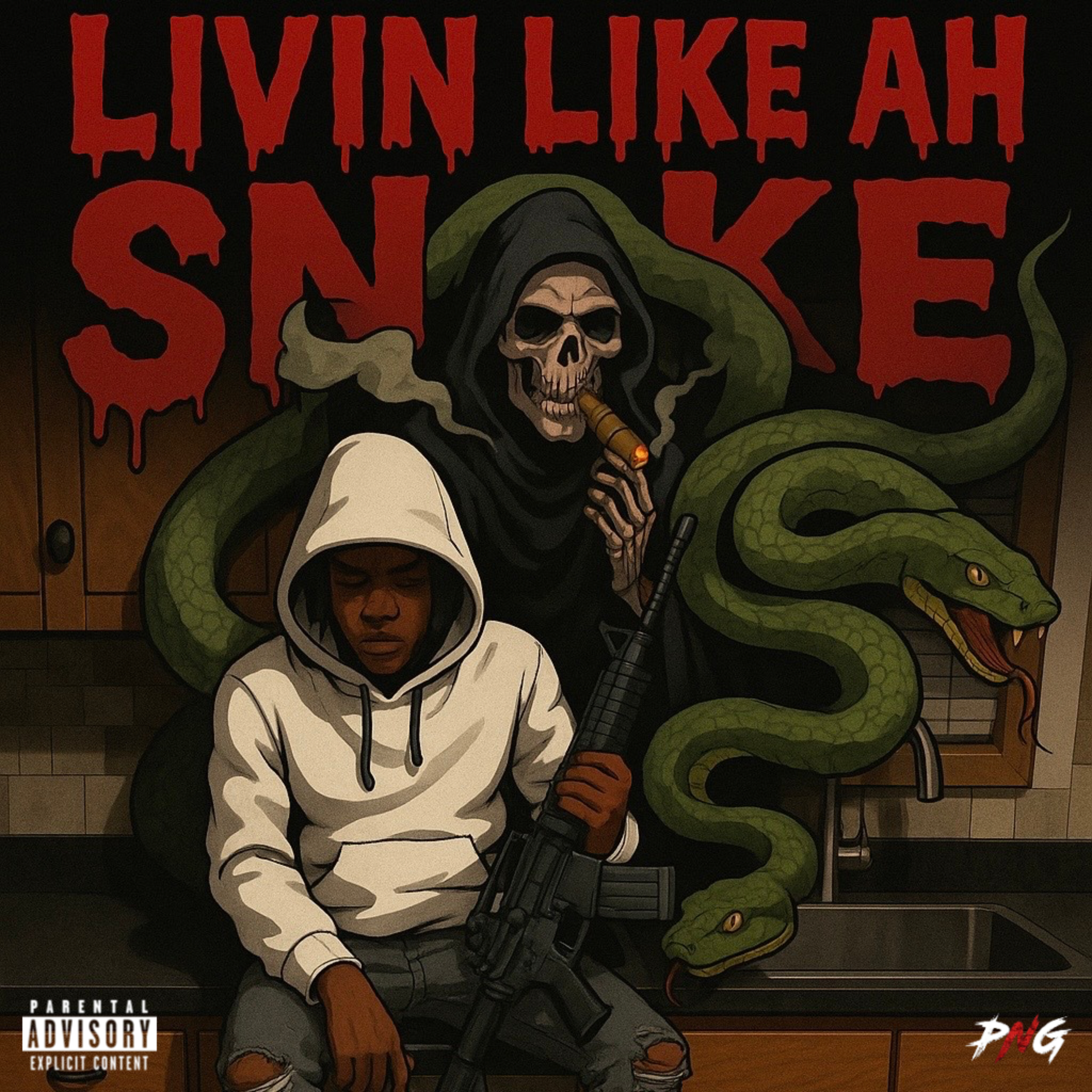 Livin Like Ah Snake artwork
