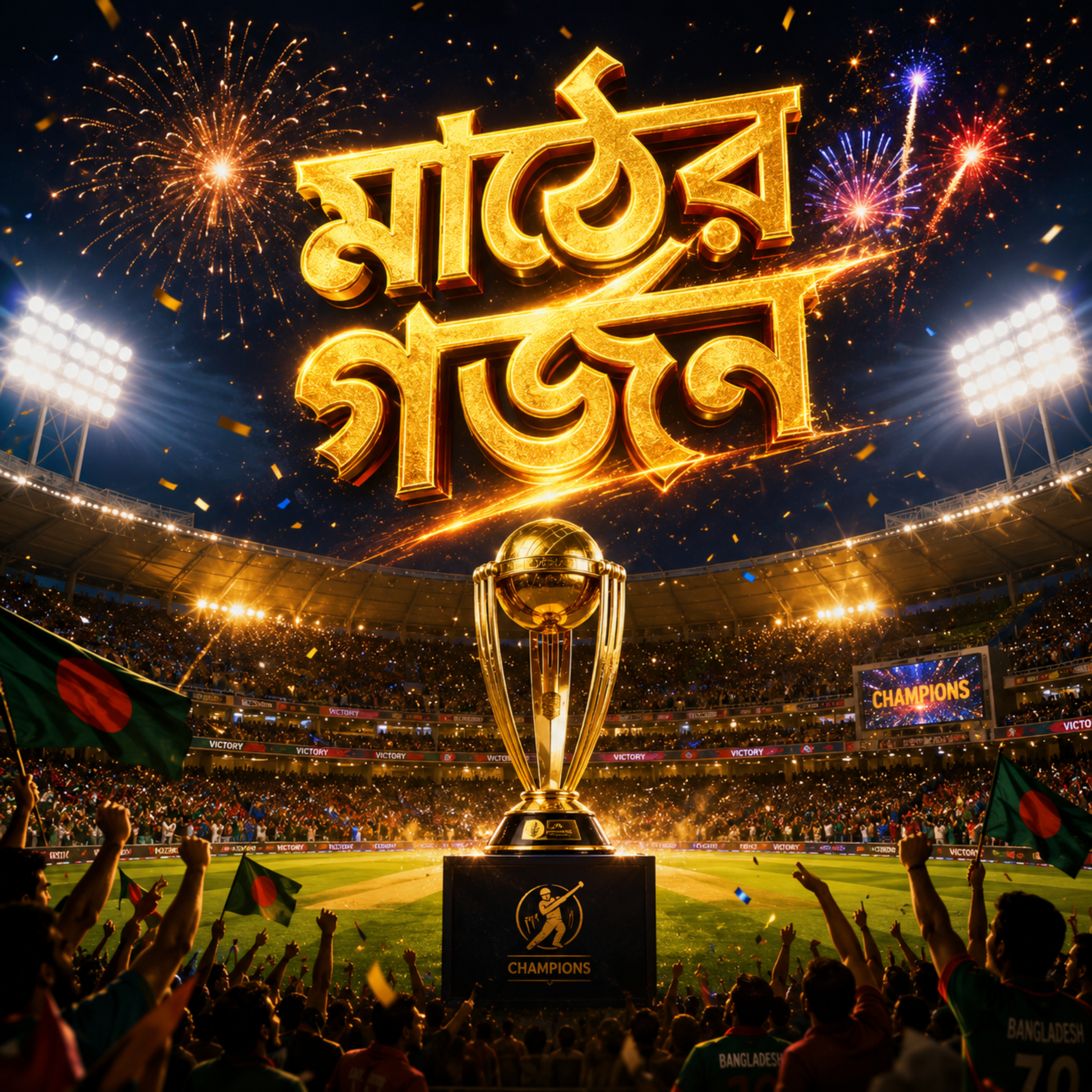 মাঠের গর্জন (ICC Wald Cup) by Rabiul Karim cover art