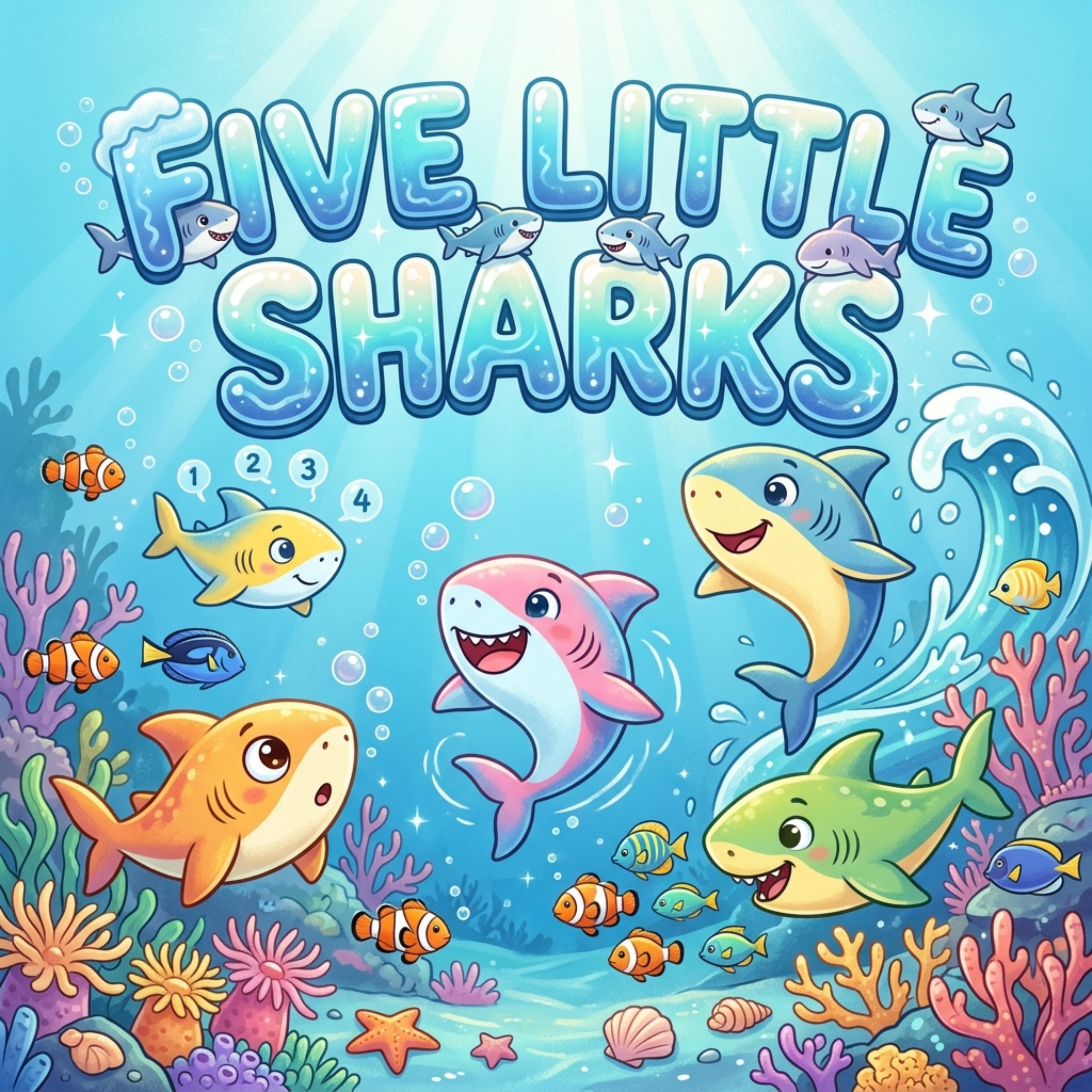 Five Little Sharks artwork