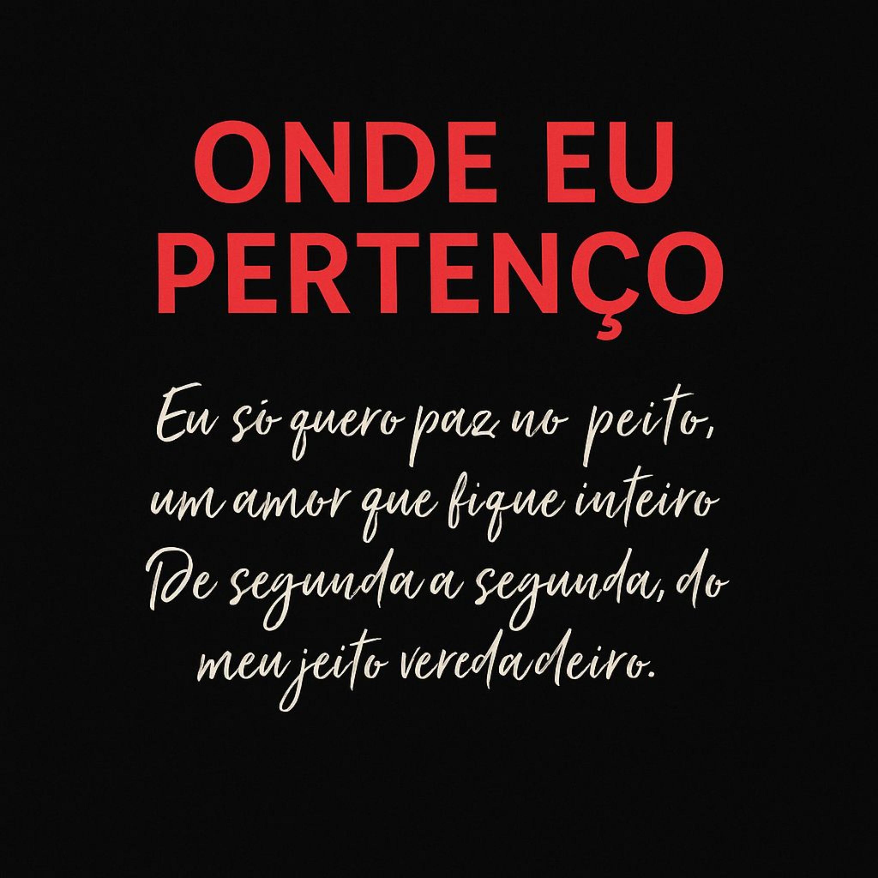 Onde Eu Pertenço artwork