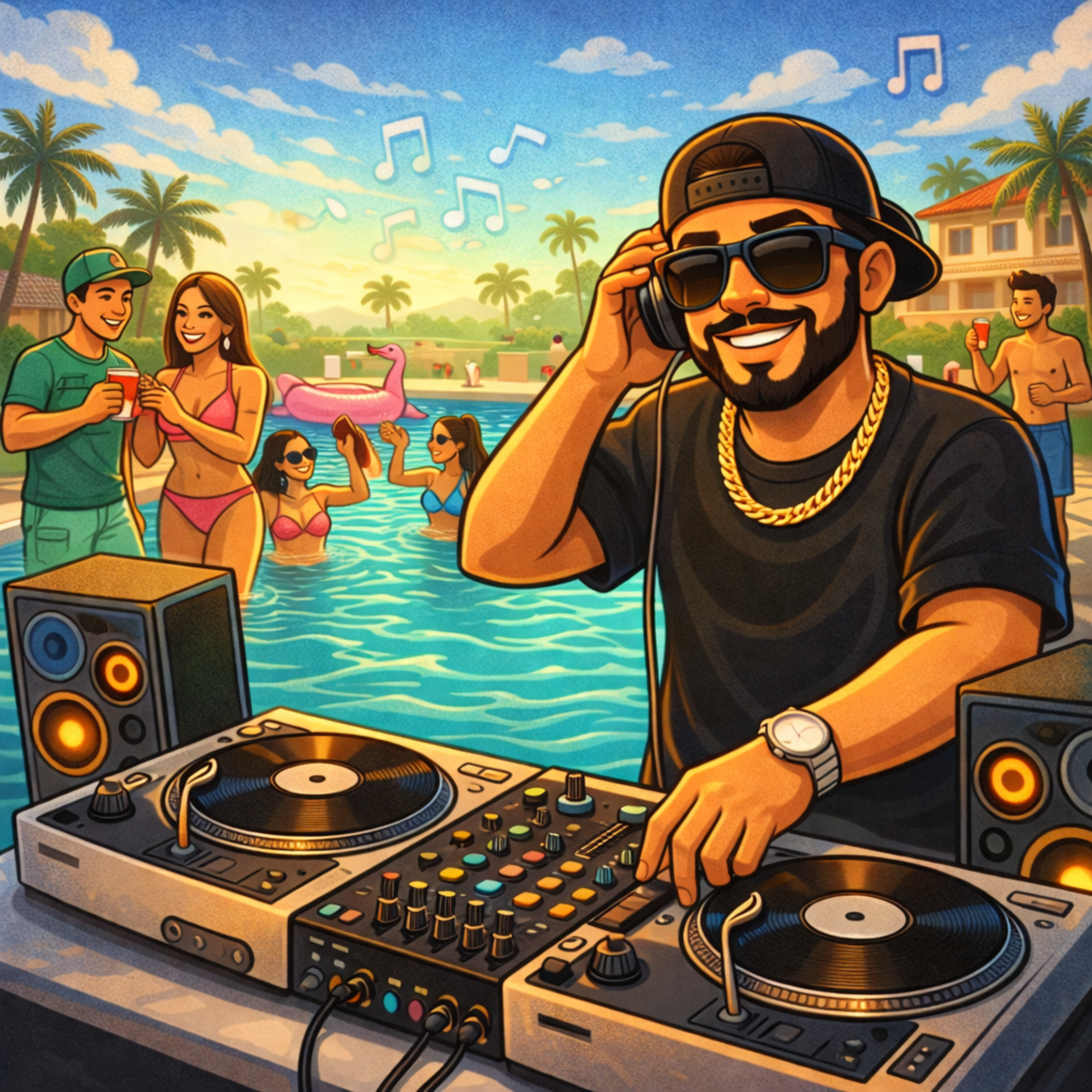 Set na piscina artwork