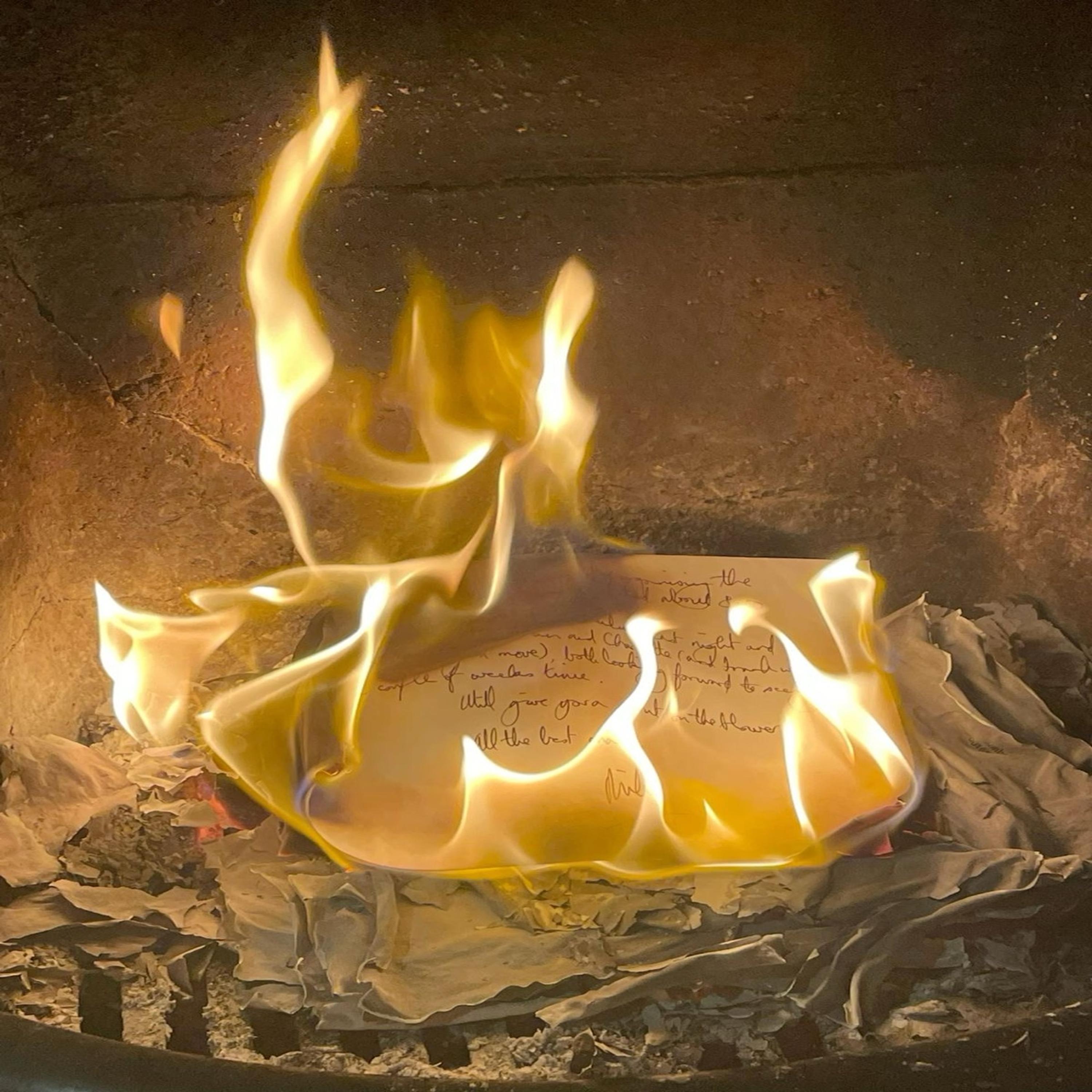 BURNED YOUR LETTERS artwork