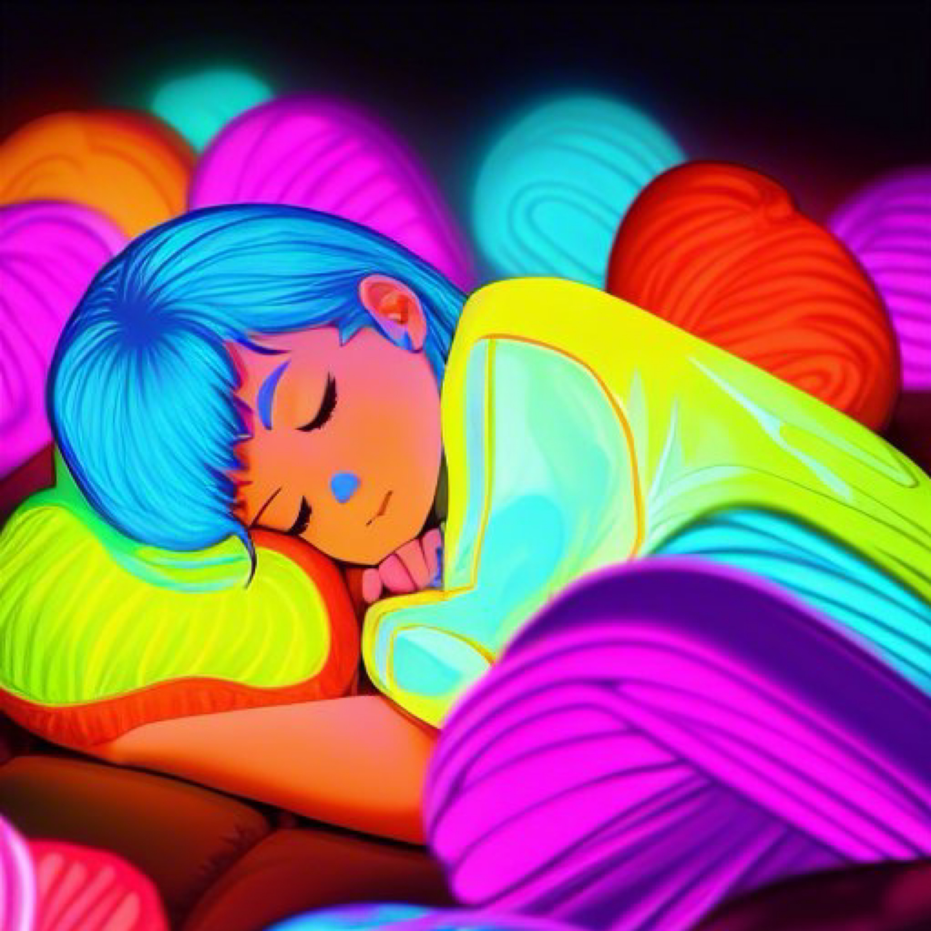 Sleepy peanut artwork