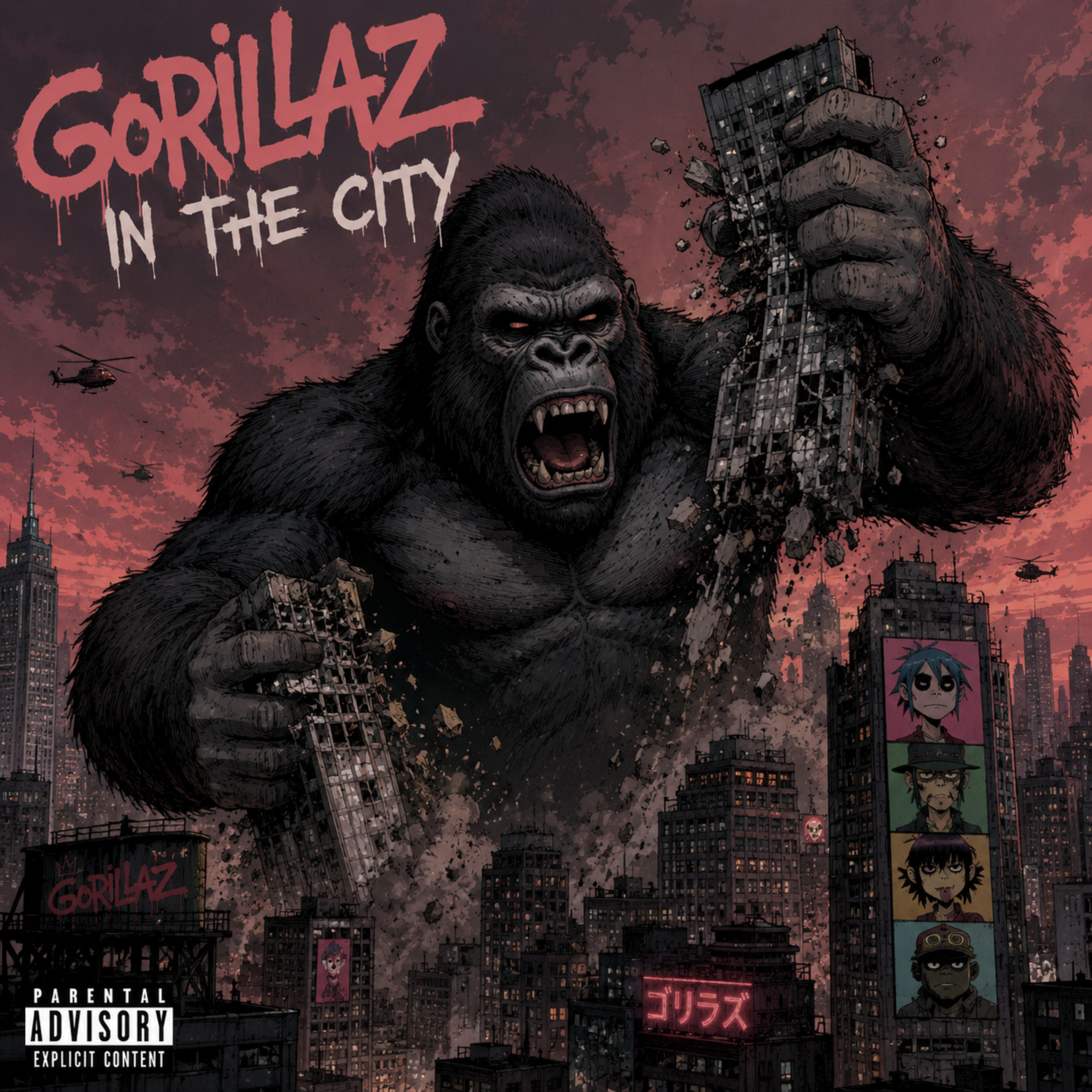 Gorillaz in the City by Zone Marley