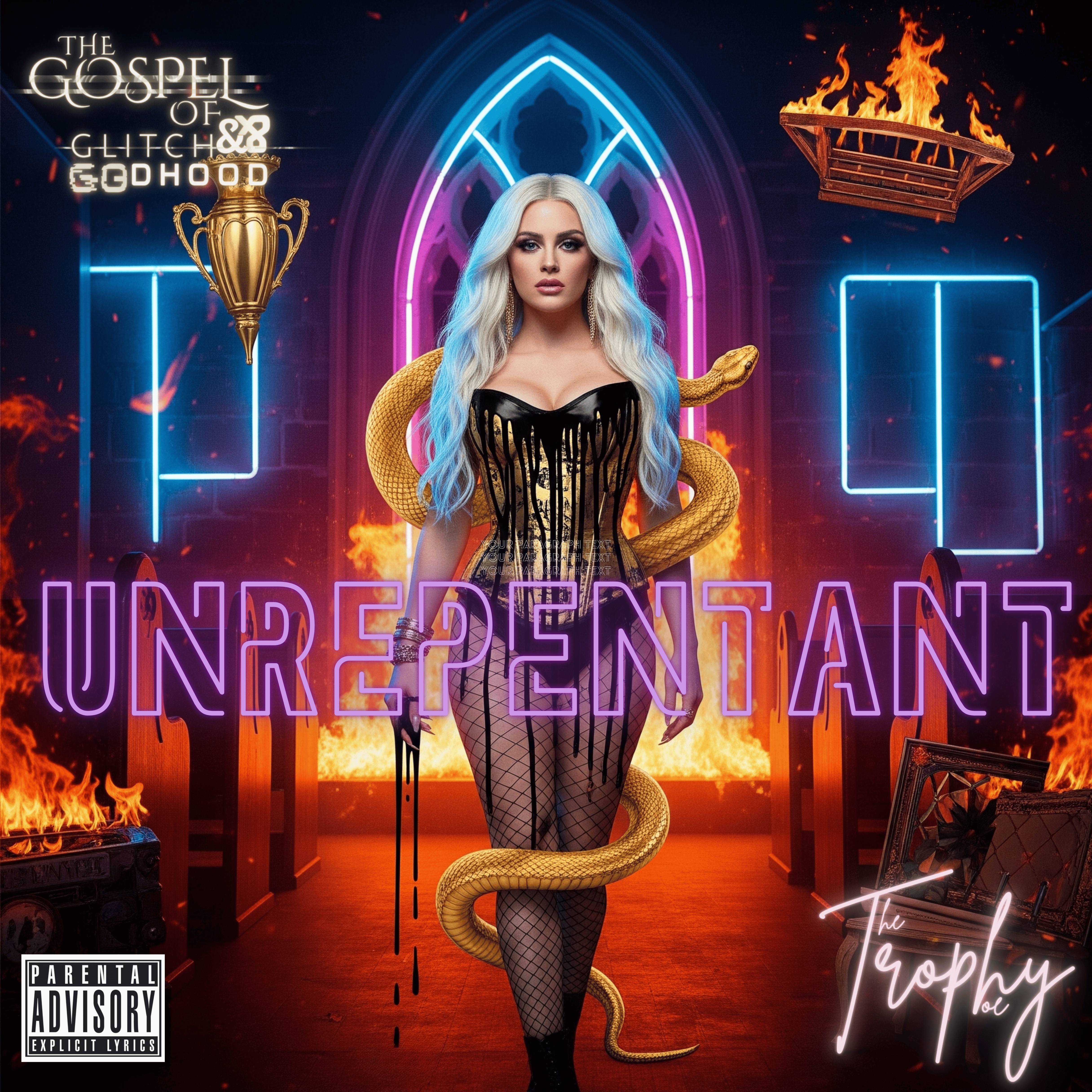 The Gospel of Glitch && Godhood: Unrepentant artwork