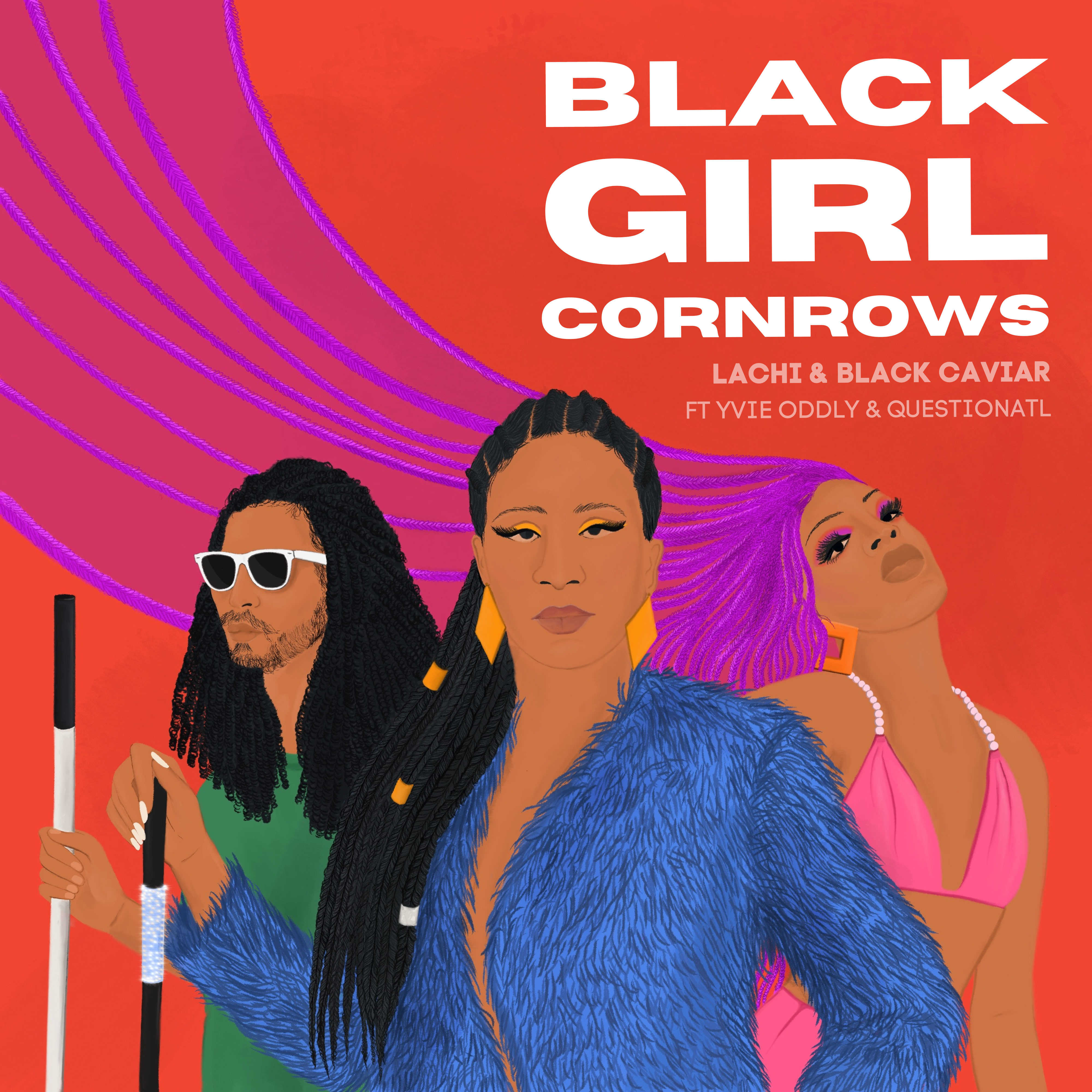 Black Girl Cornrows artwork