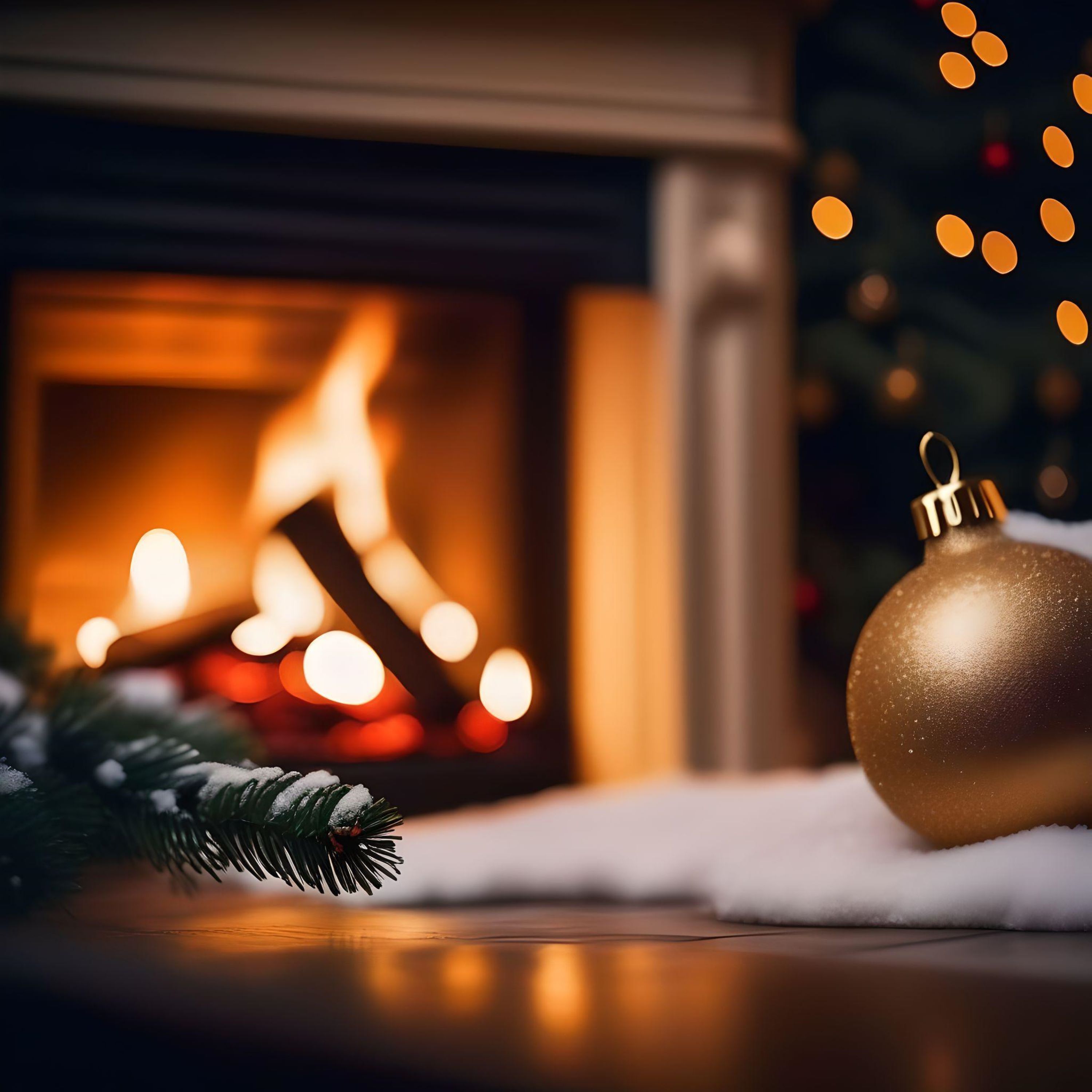 Silent Night by the Fireplace artwork