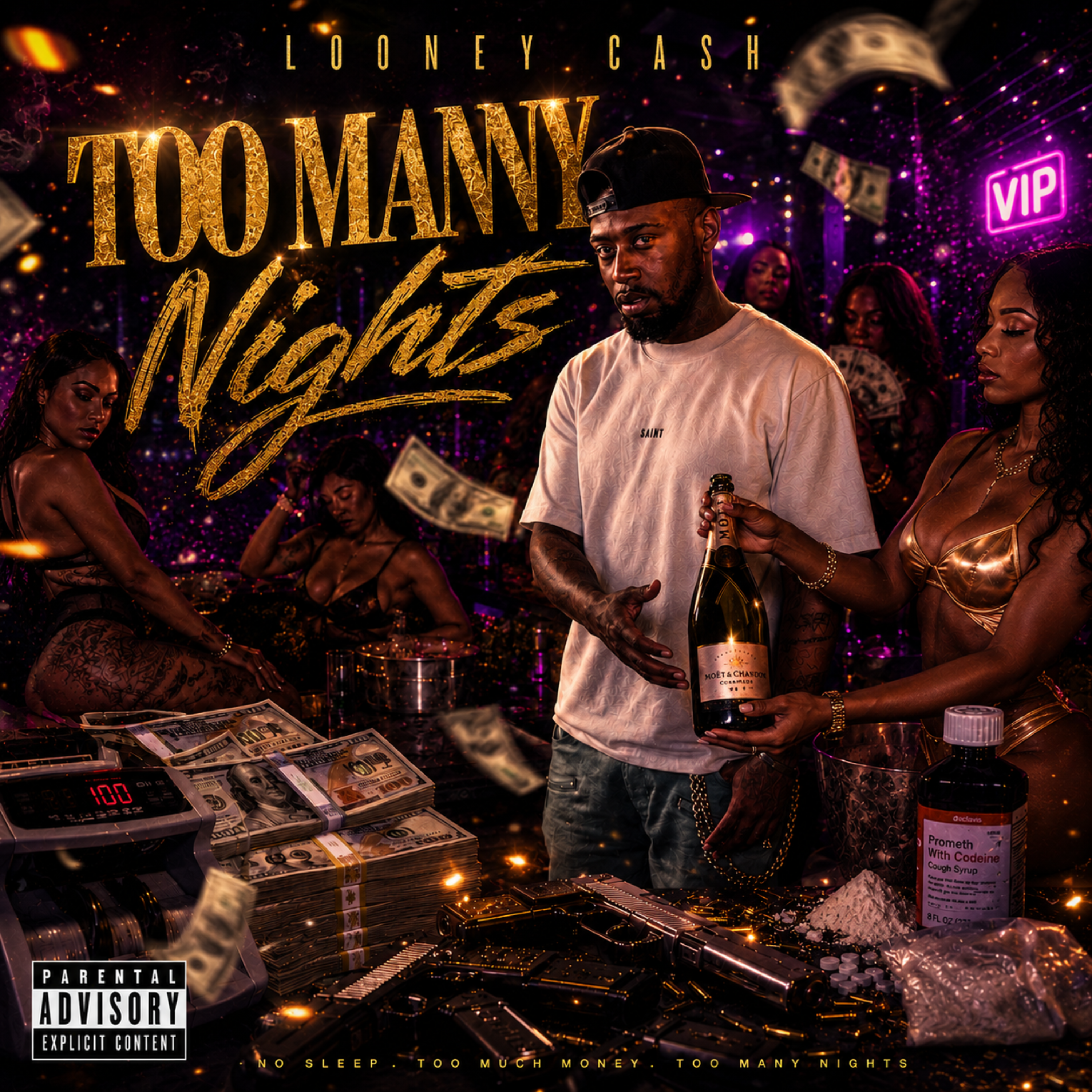 Too Many Nights by Looney Cash cover art